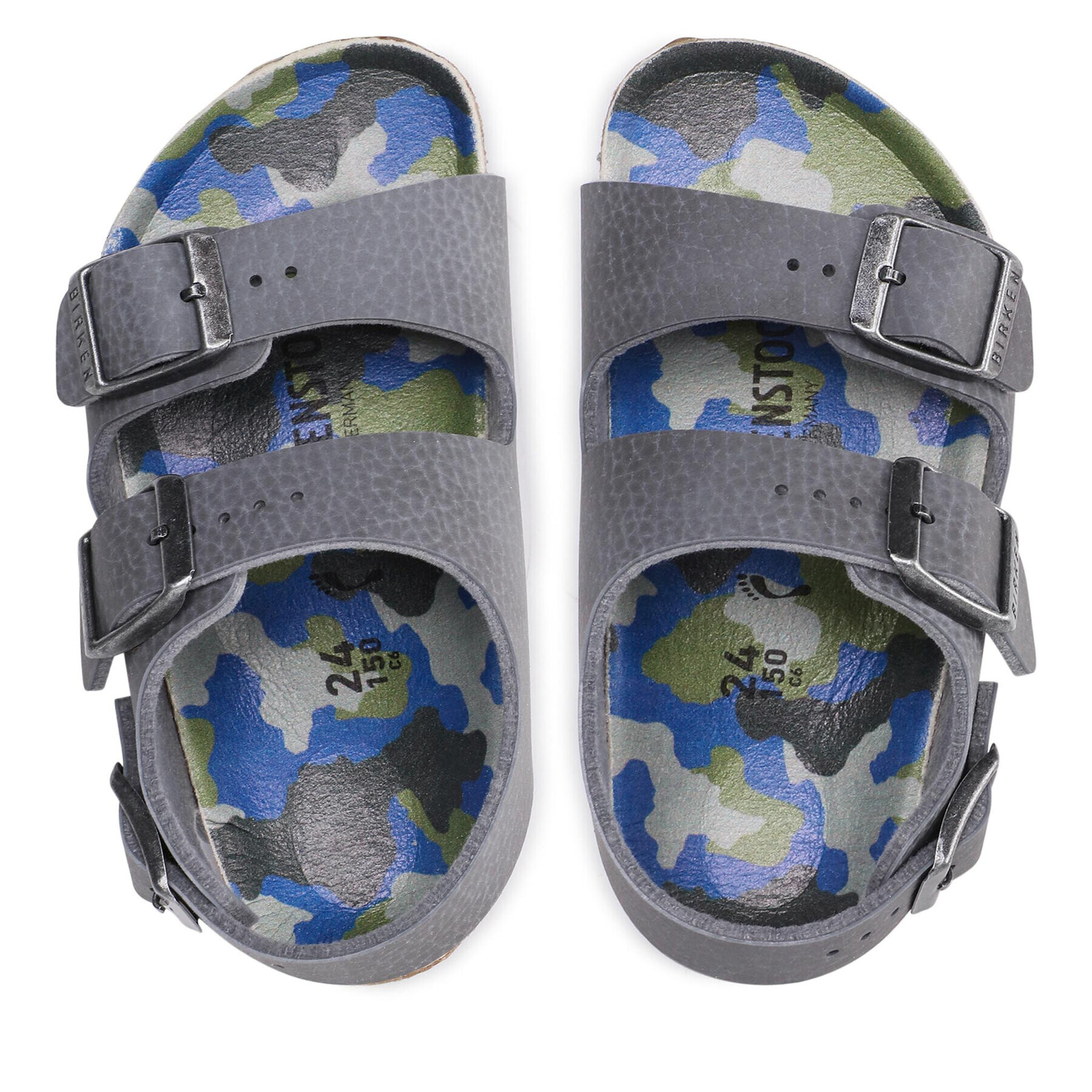 Birkenstock Sandali Milano Kinder 1022591 Siva - Pepit.si