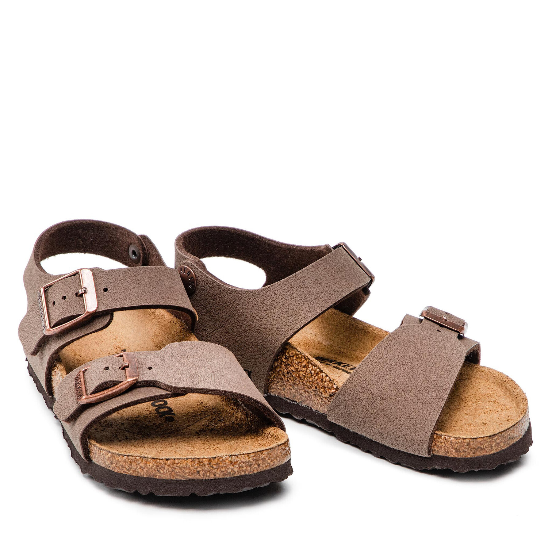 Birkenstock Sandali New York Kids Bf 87783 Rjava - Pepit.si