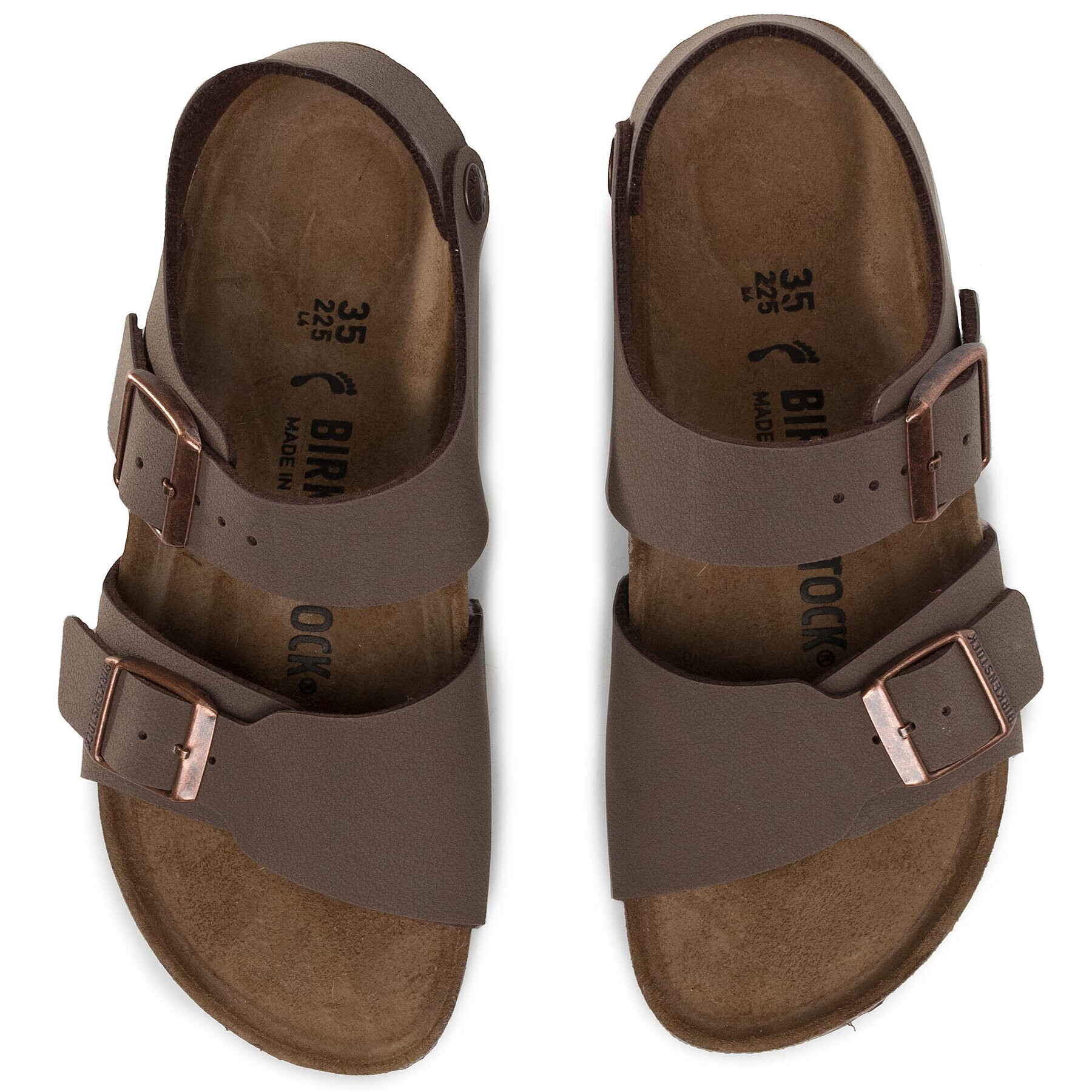 Birkenstock Sandali New York Kids Bs 0087783 D Rjava - Pepit.si