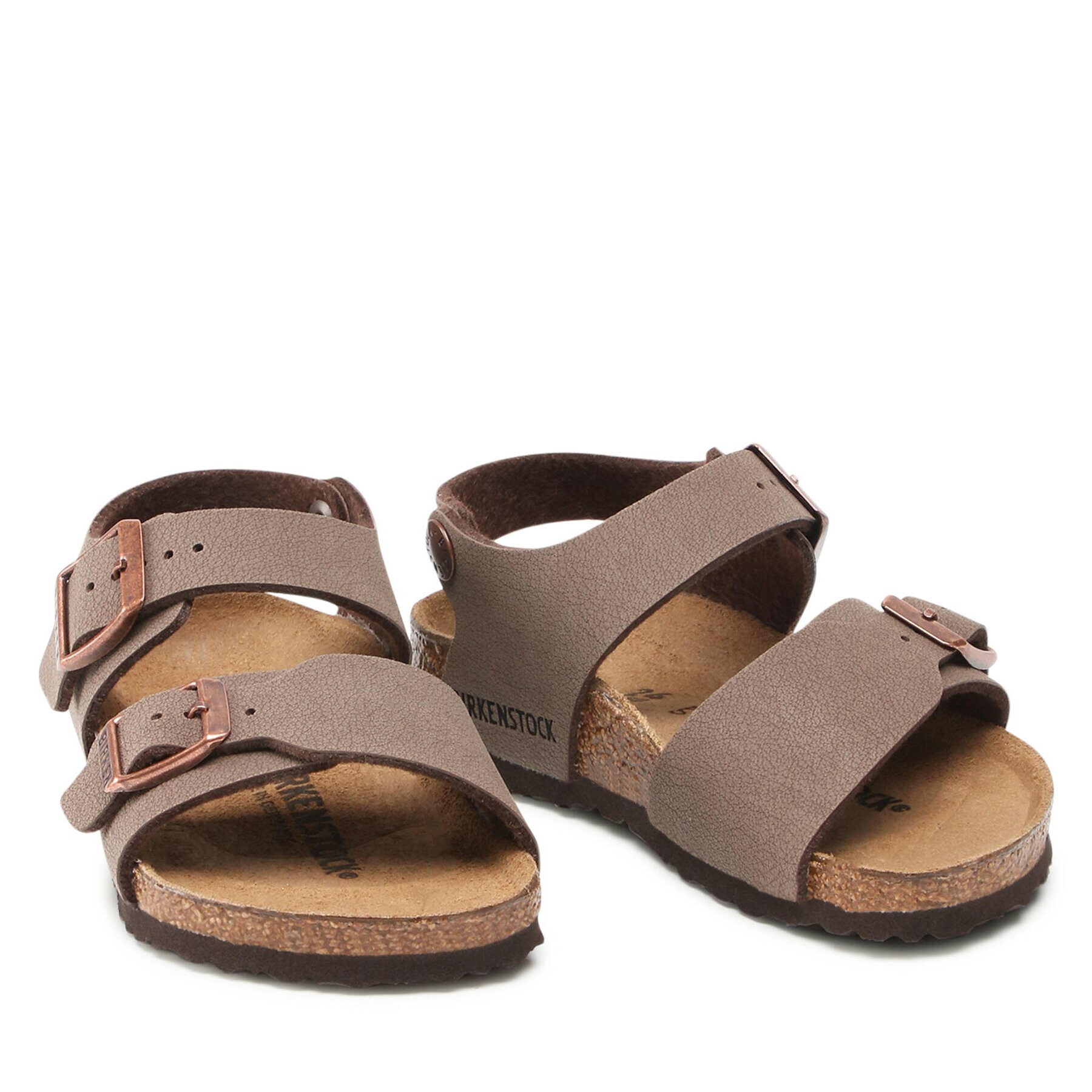 Birkenstock Sandali New York Kids Bs 87781 Rjava - Pepit.si