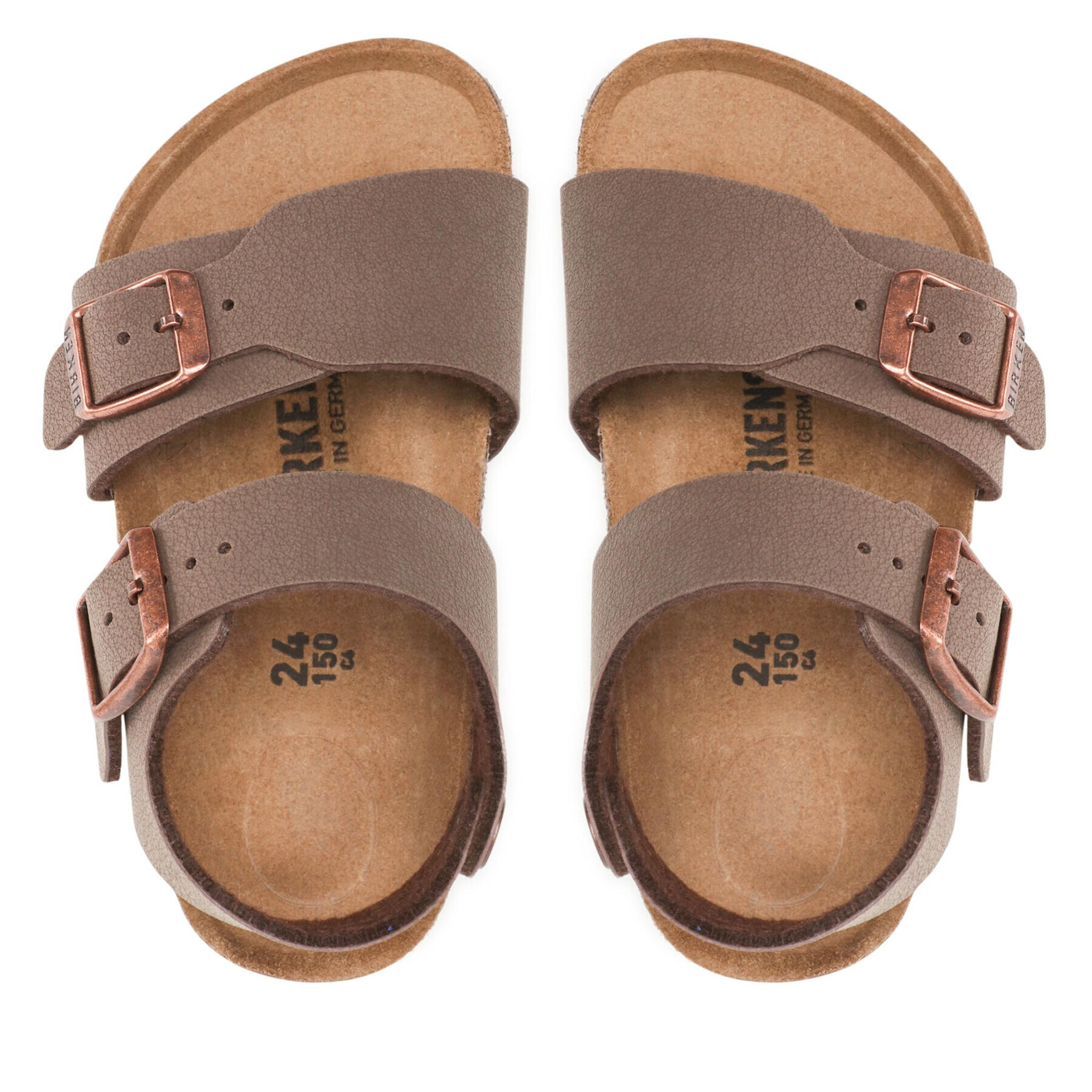 Birkenstock Sandali New York Kids Bs 87781 Rjava - Pepit.si