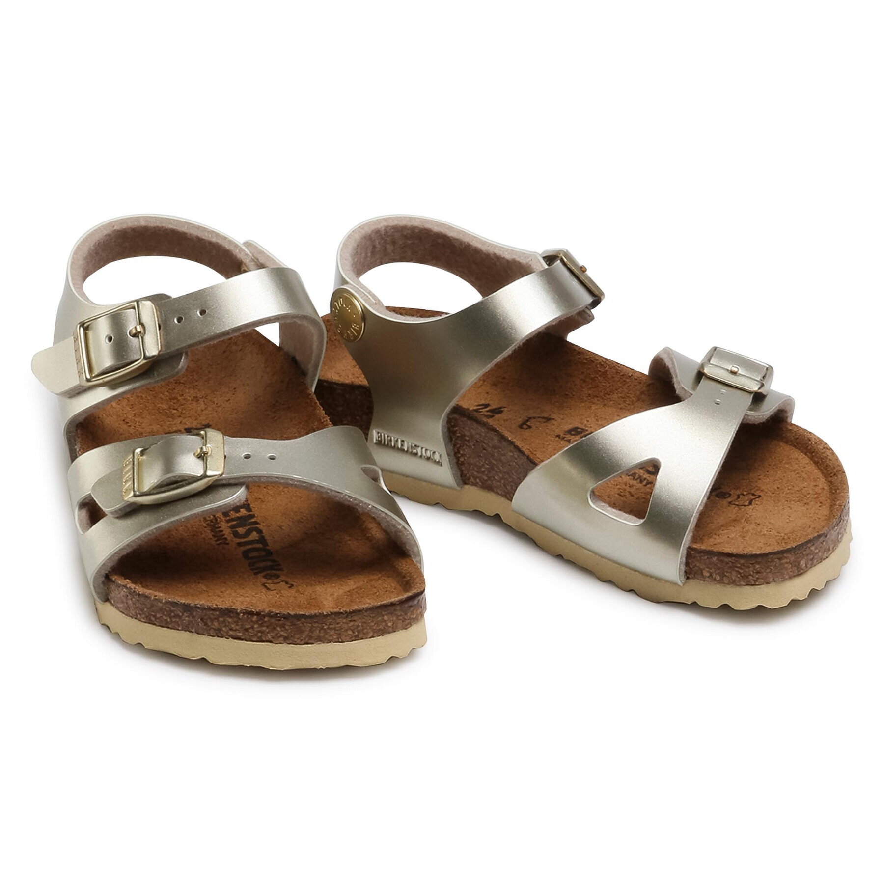 Birkenstock Sandali Rio Kids 1014826 Zlata - Pepit.si