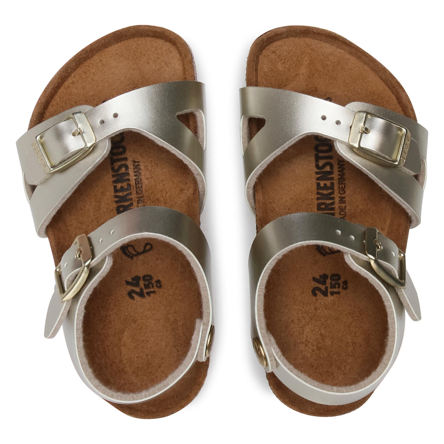 Birkenstock Sandali Rio Kids 1014826 Zlata - Pepit.si