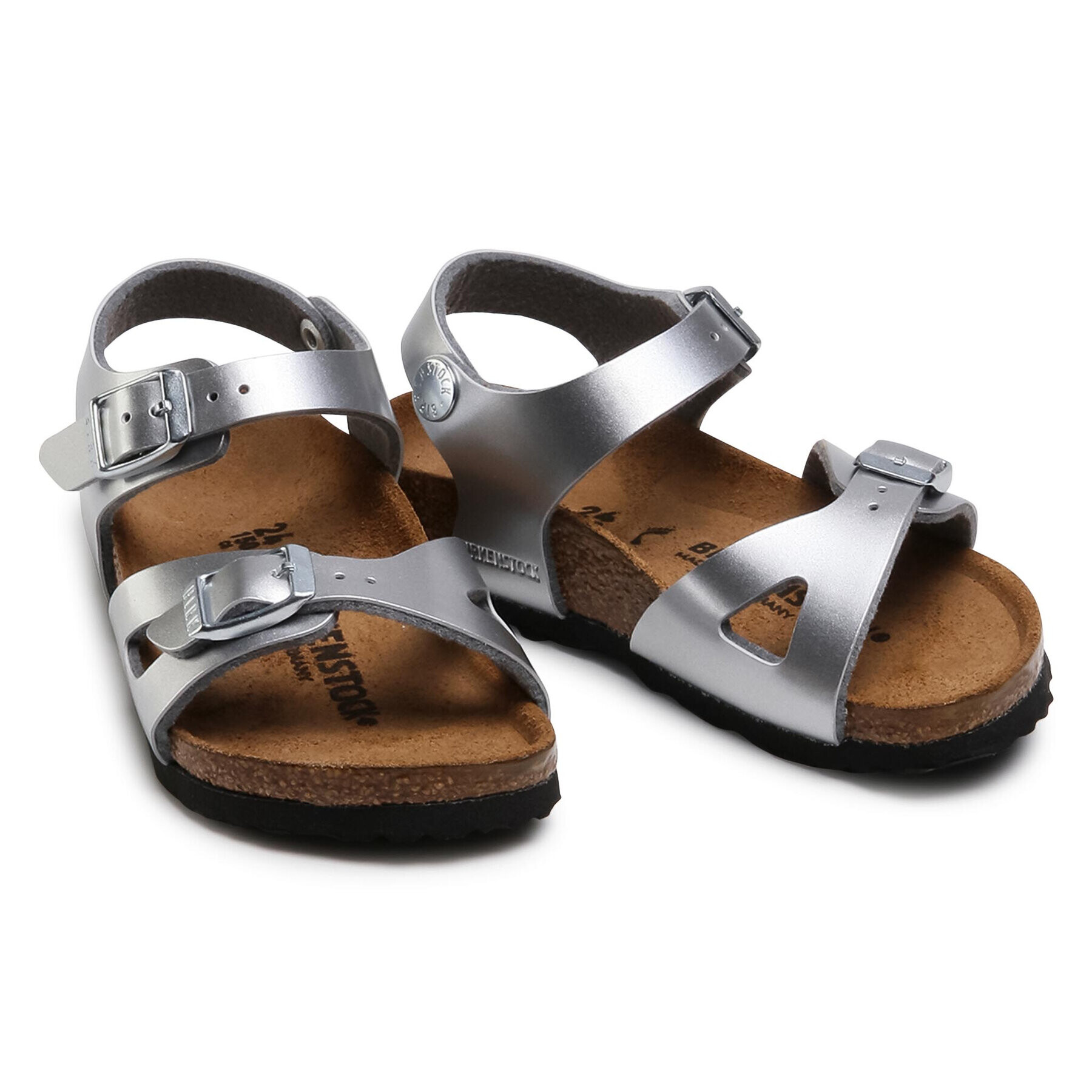 Birkenstock Sandali Rio Kids 1019201 Srebrna - Pepit.si