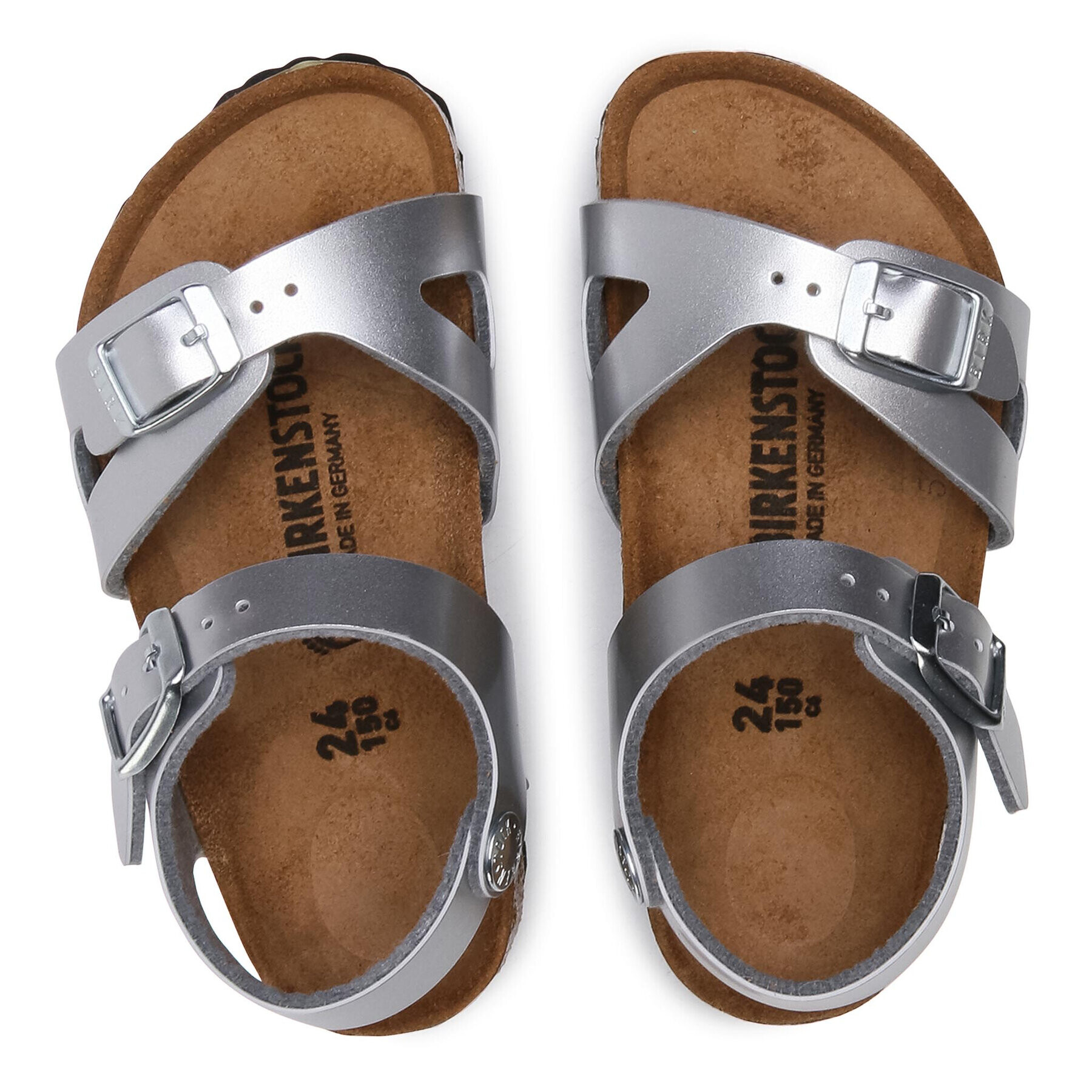 Birkenstock Sandali Rio Kids 1019201 Srebrna - Pepit.si