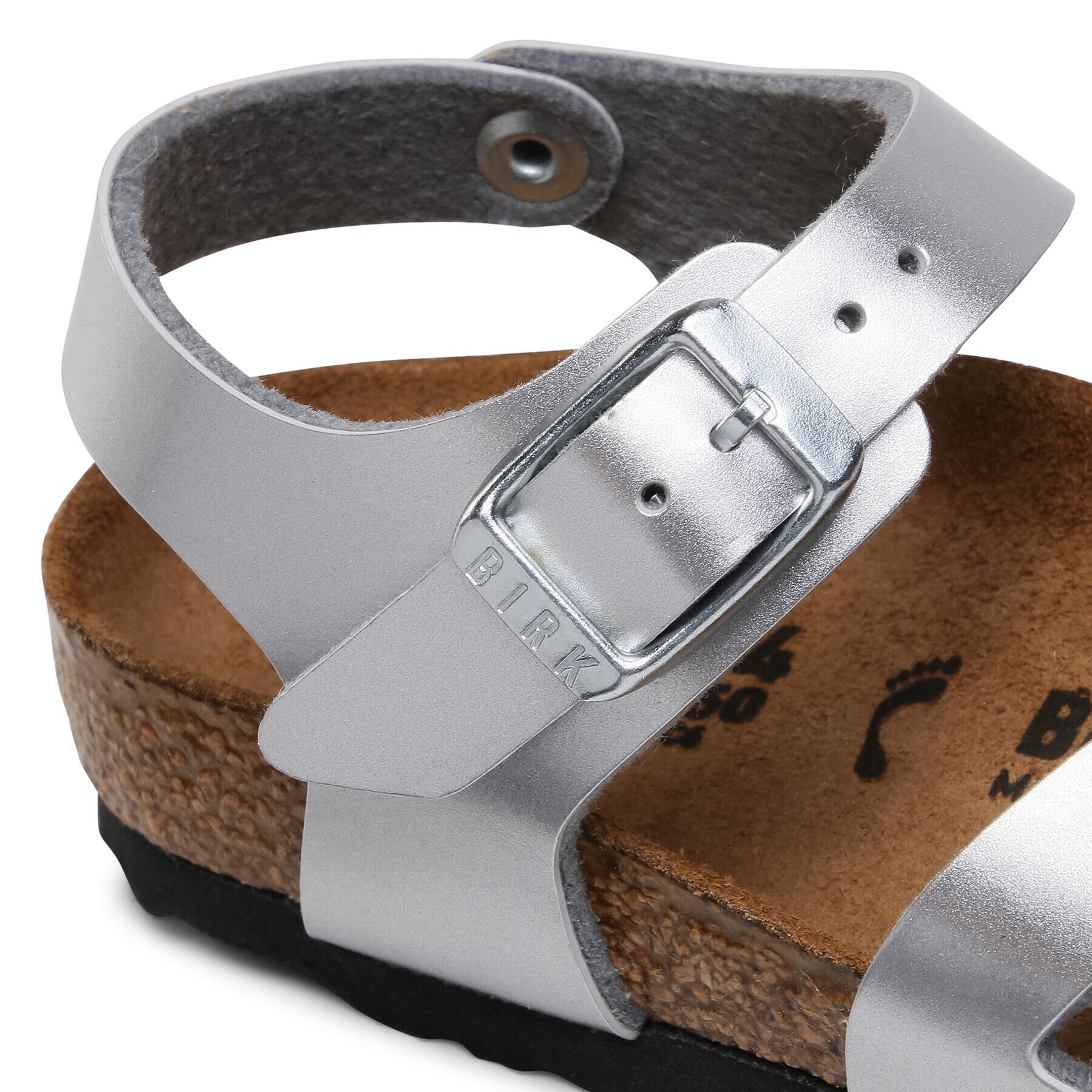 Birkenstock Sandali Rio Kids 1019201 Srebrna - Pepit.si