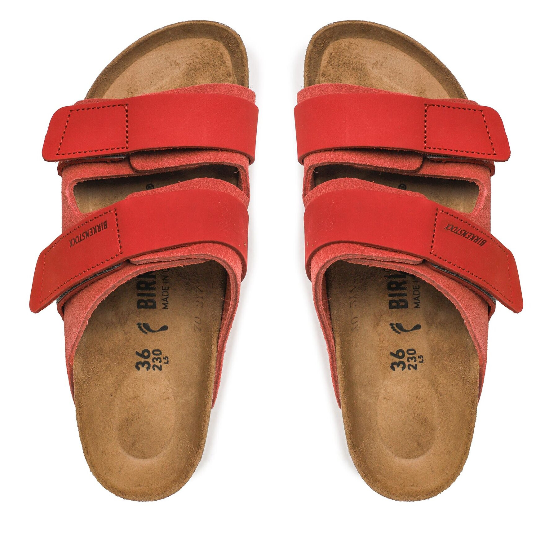 Birkenstock Natikači Uji 1025703 Rdeča - Pepit.si