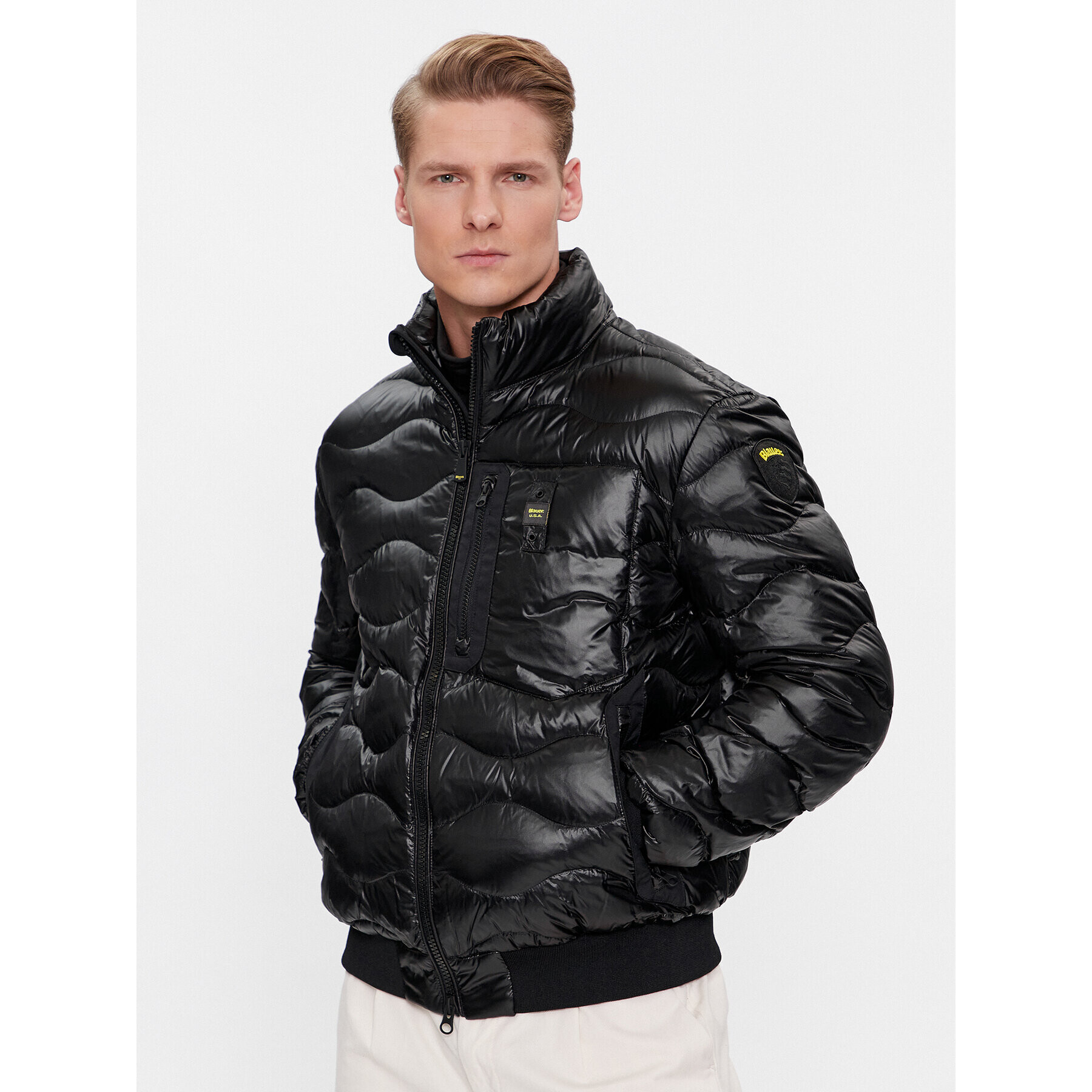 Blauer Puhovka 23WBLUC03004 Črna Regular Fit - Pepit.si