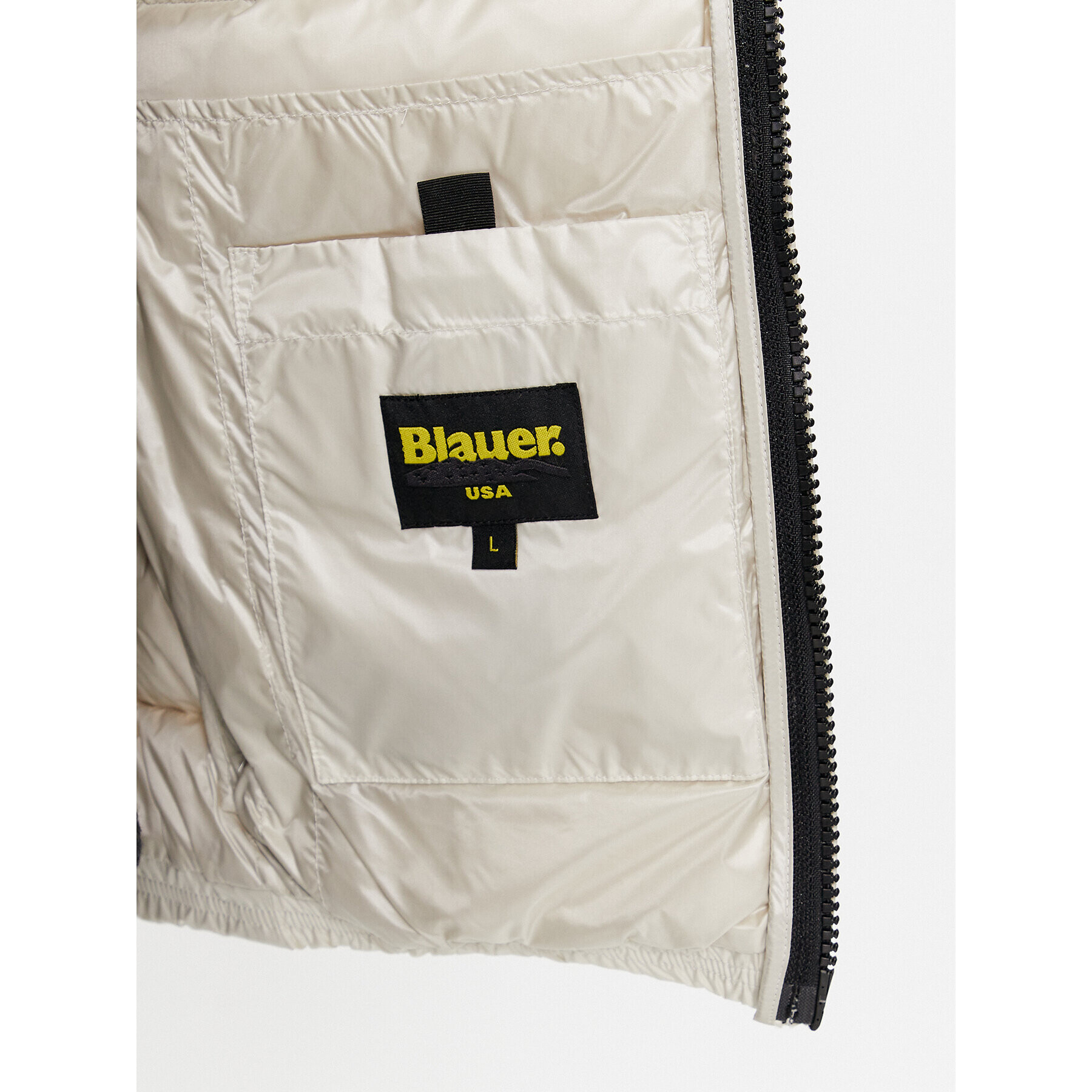 Blauer Telovnik 23WBLUX03100 Écru Regular Fit - Pepit.si