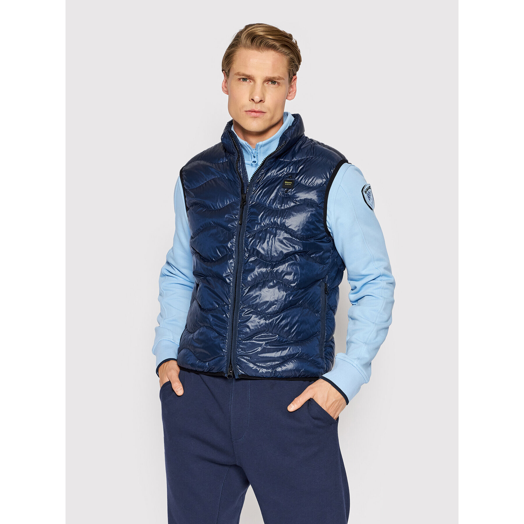 Blauer Telovnik Clifton BLUX02045 005958 Mornarsko modra Regular Fit - Pepit.si