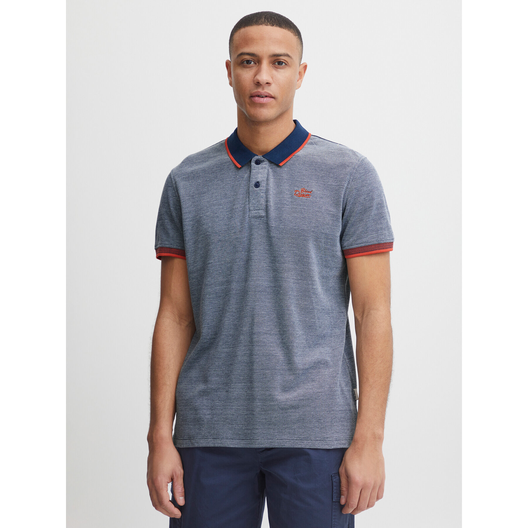 Blend Polo majica 20715192 Mornarsko modra Regular Fit - Pepit.si