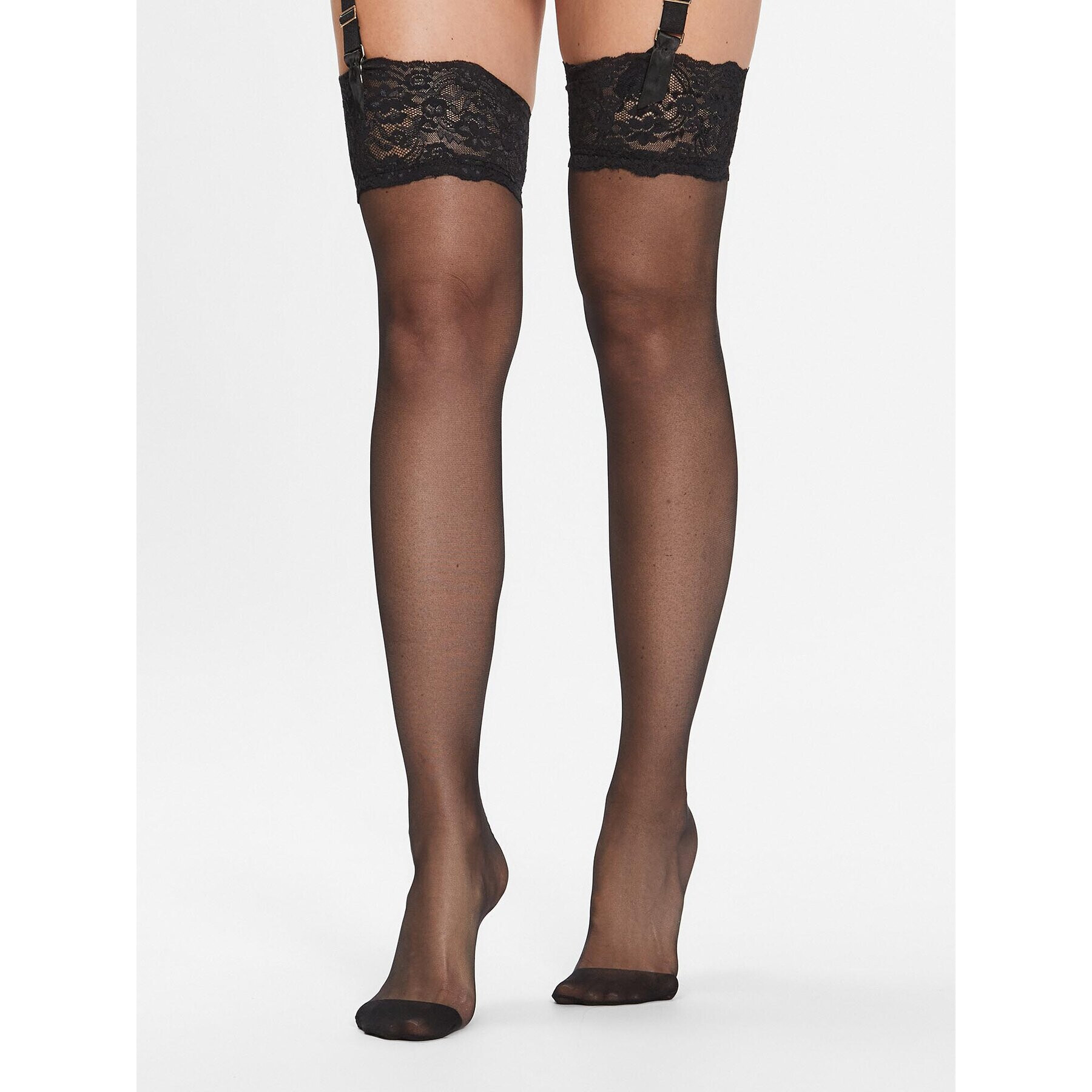 Bluebella Samostoječe nogavice Hold Ups 41458-BK Črna - Pepit.si