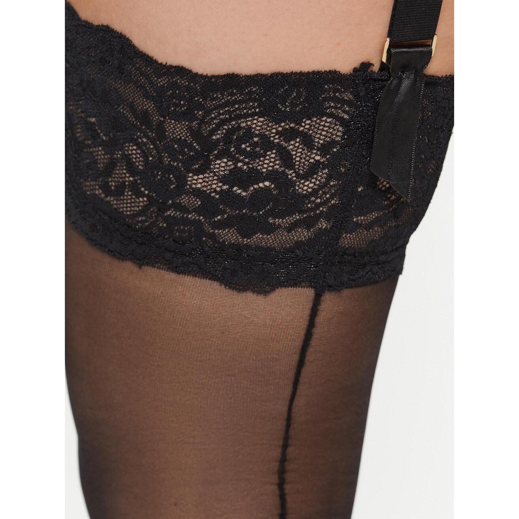 Bluebella Samostoječe nogavice Hold Ups 41458-BK Črna - Pepit.si