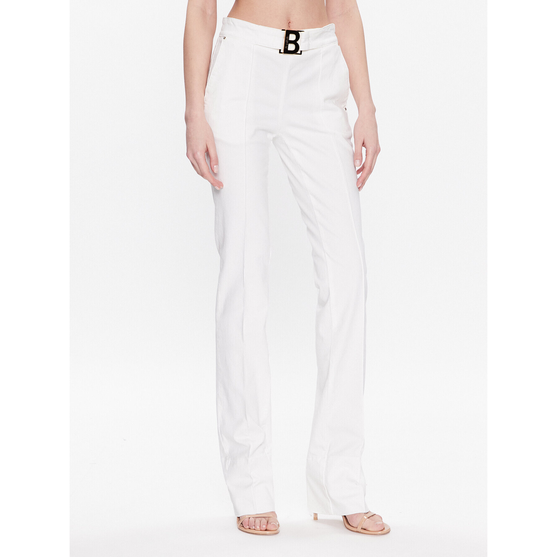 Blugirl Blumarine Jeans hlače RA3142-T3546 Bela Straight Leg - Pepit.si