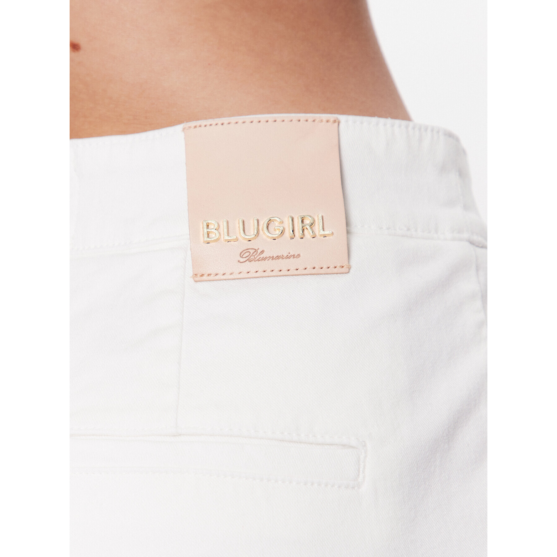 Blugirl Blumarine Jeans hlače RA3142-T3546 Bela Straight Leg - Pepit.si