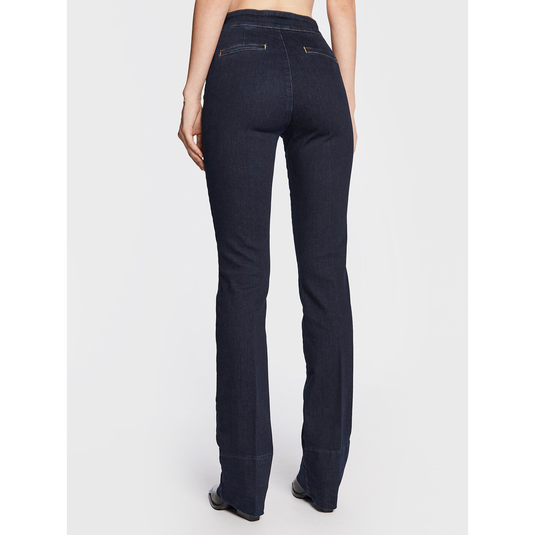 Blugirl Blumarine Jeans hlače RF2101-D4448 Mornarsko modra Flare Fit - Pepit.si