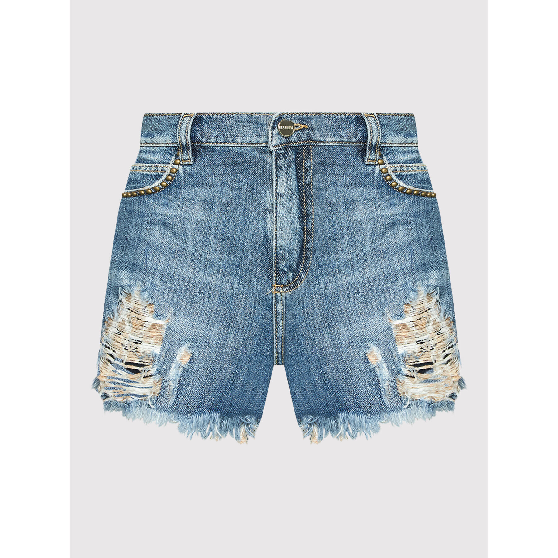 Blugirl Blumarine Jeans kratke hlače RA2207-D4729 Modra Regular Fit - Pepit.si