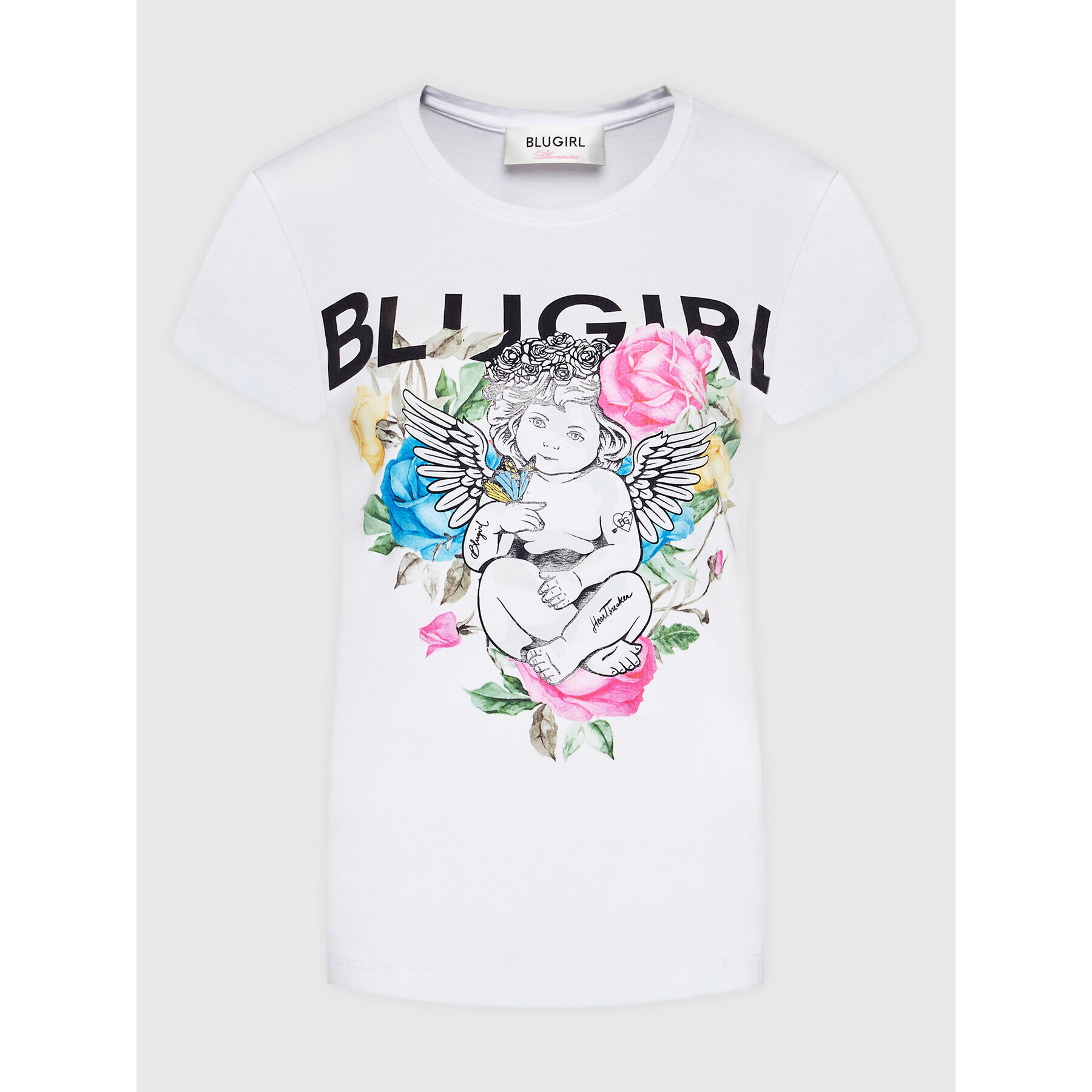 Blugirl Blumarine Majica RA2230-J6450 Bela Regular Fit - Pepit.si