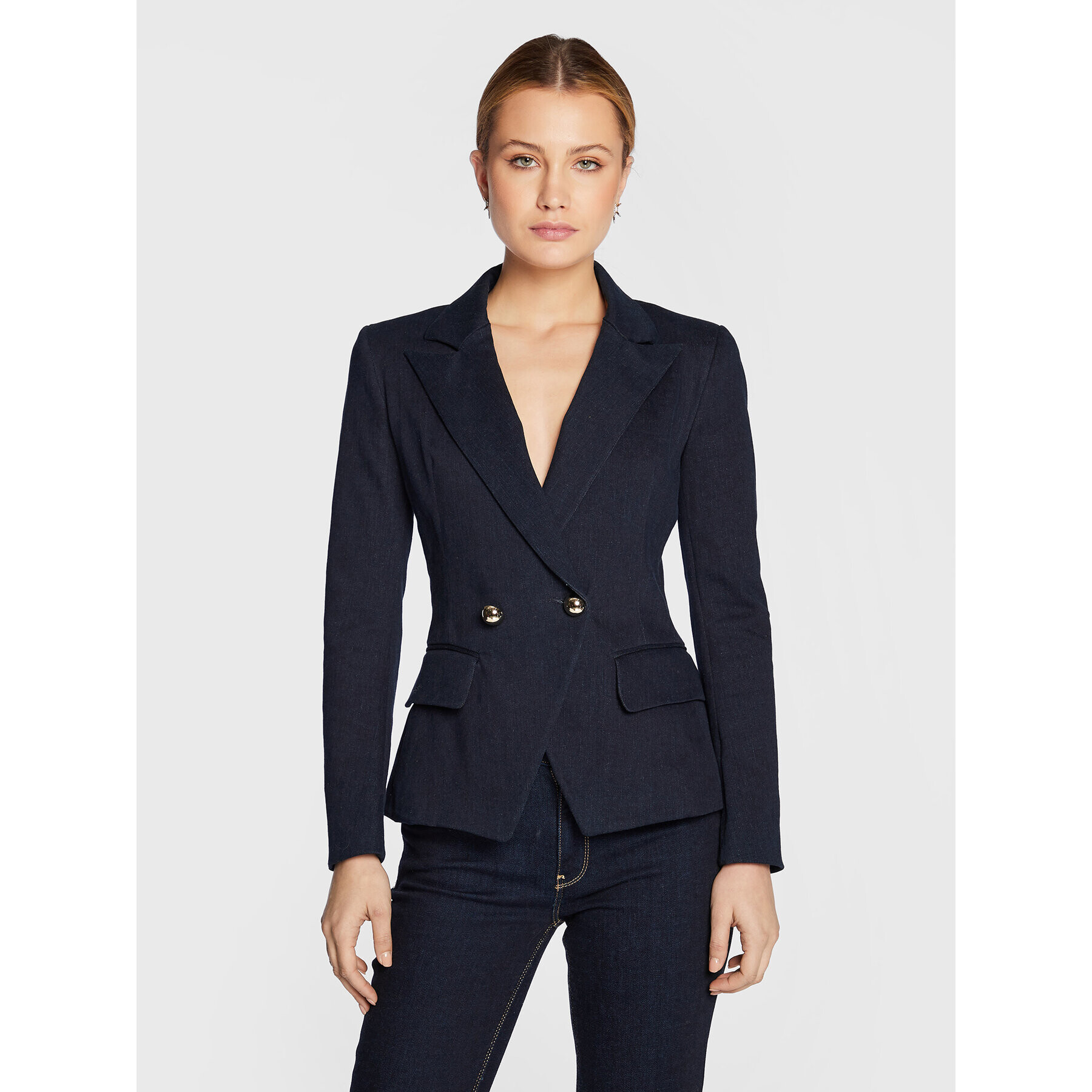 Blugirl Blumarine Suknjič RF2086-D4448 Mornarsko modra Slim Fit - Pepit.si