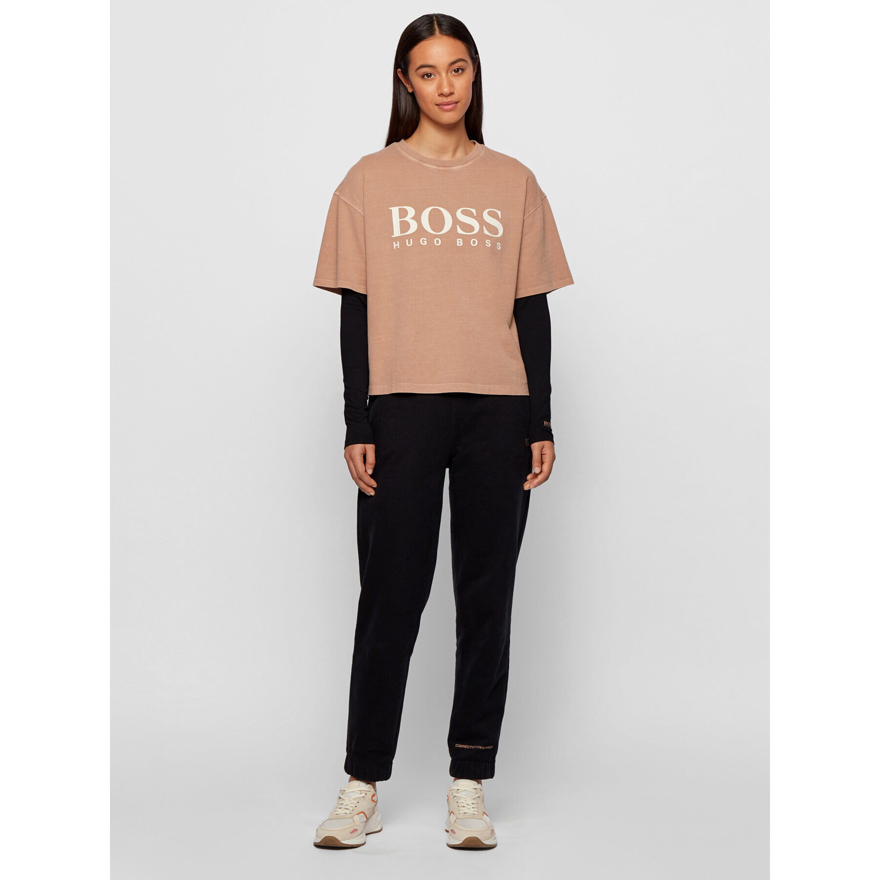 Boss Bluza C_Esabel_Active 50457401 Črna Slim Fit - Pepit.si