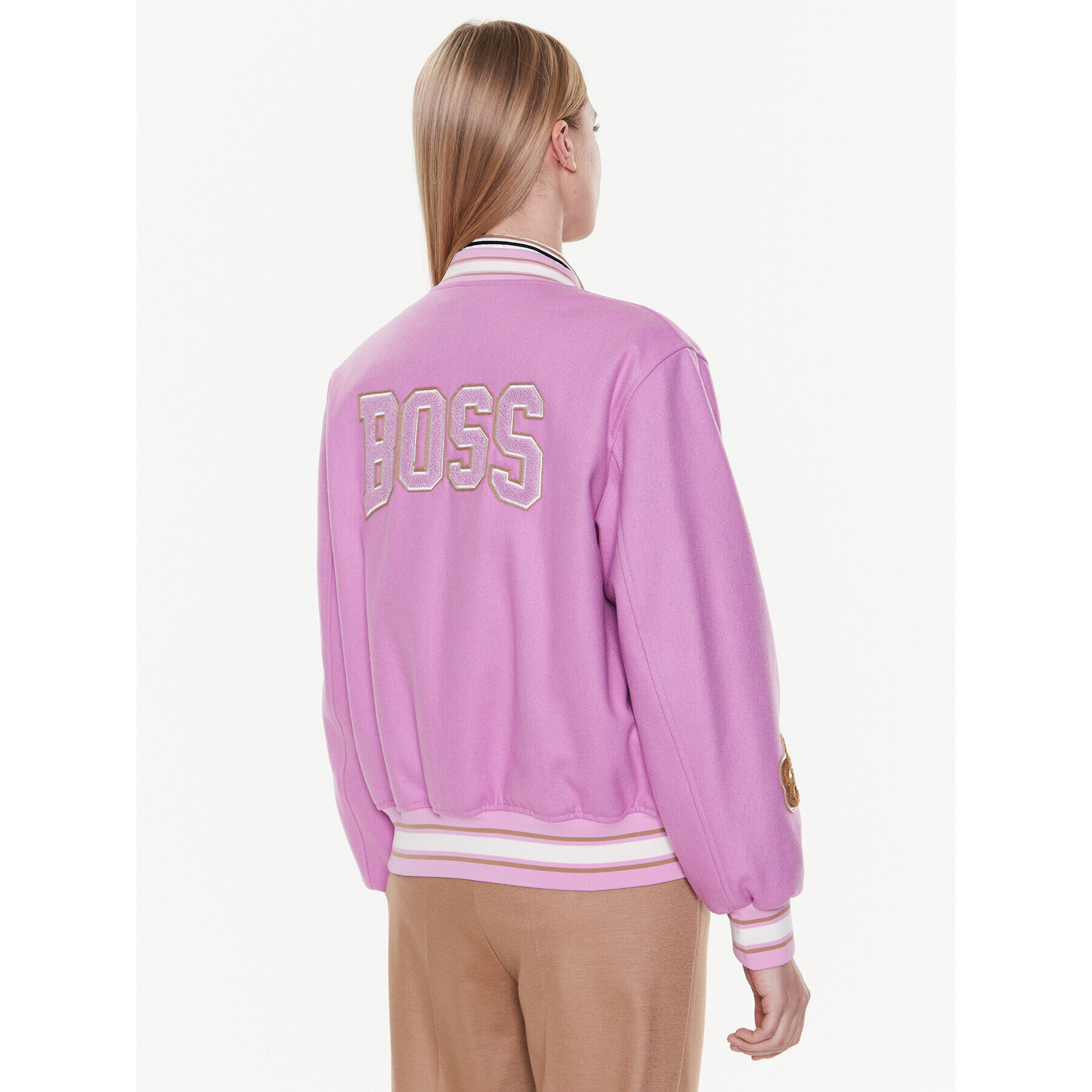 Boss Bomber jakna 50483272 Roza Relaxed Fit - Pepit.si