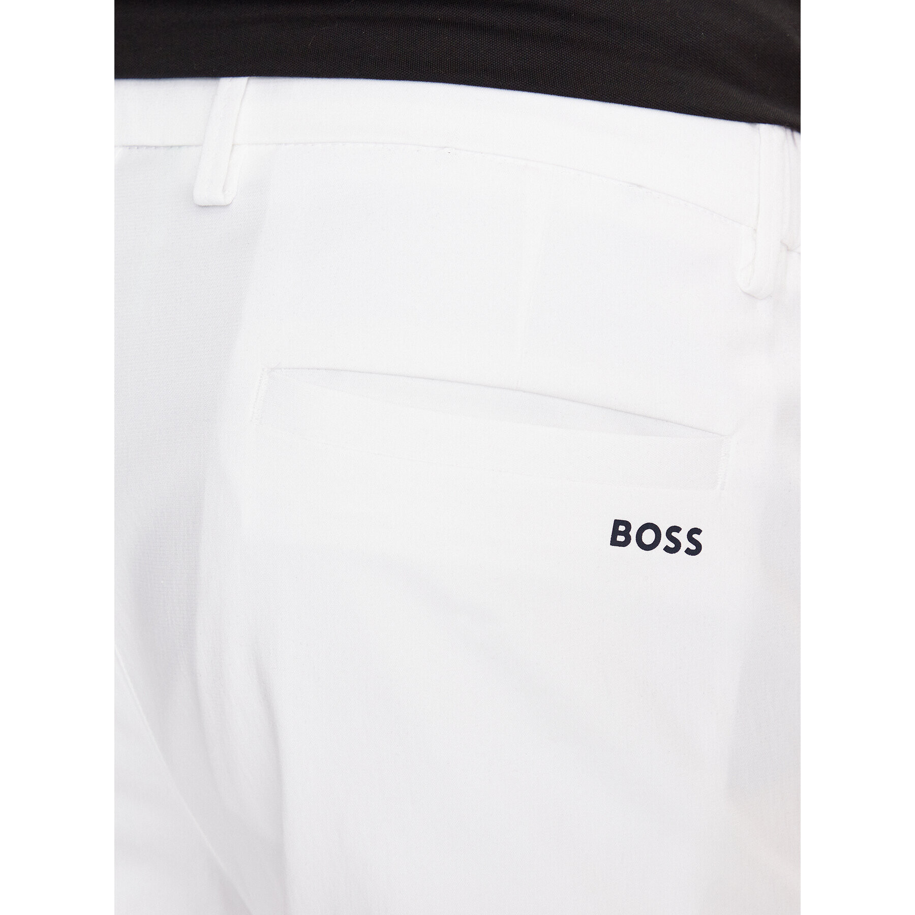 Boss Hlače iz tkanine 50486128 Bela Slim Fit - Pepit.si