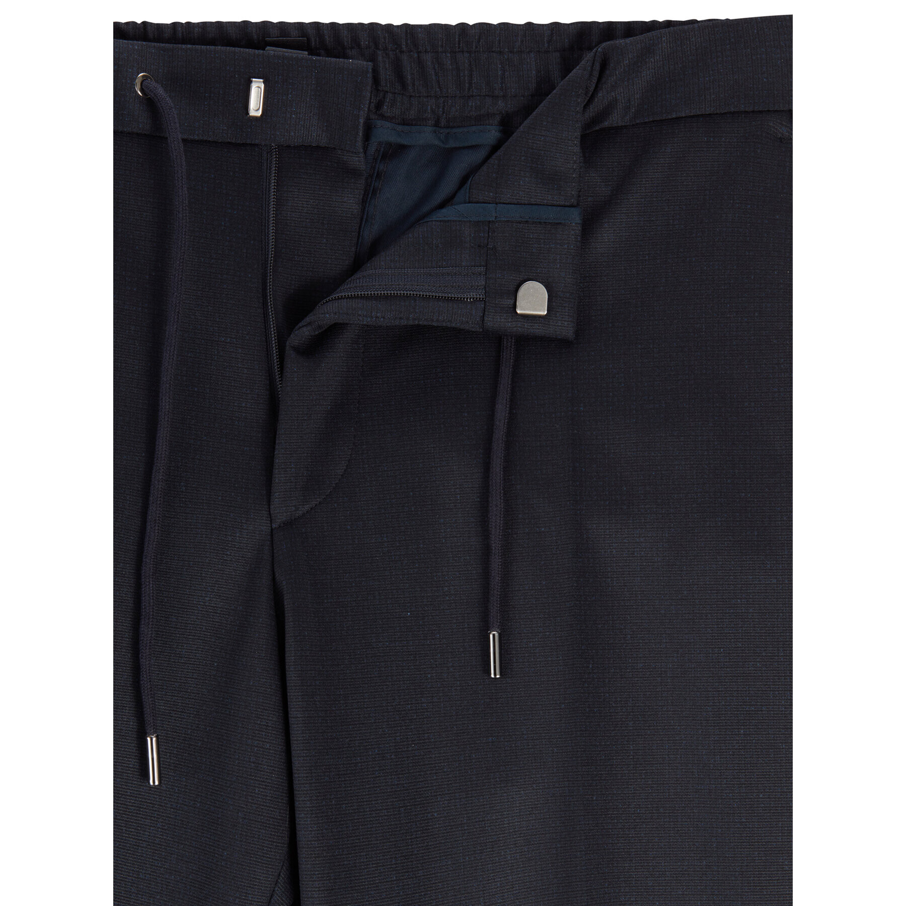 Boss Hlače iz tkanine Banks4-J 50444083 Mornarsko modra Slim Fit - Pepit.si