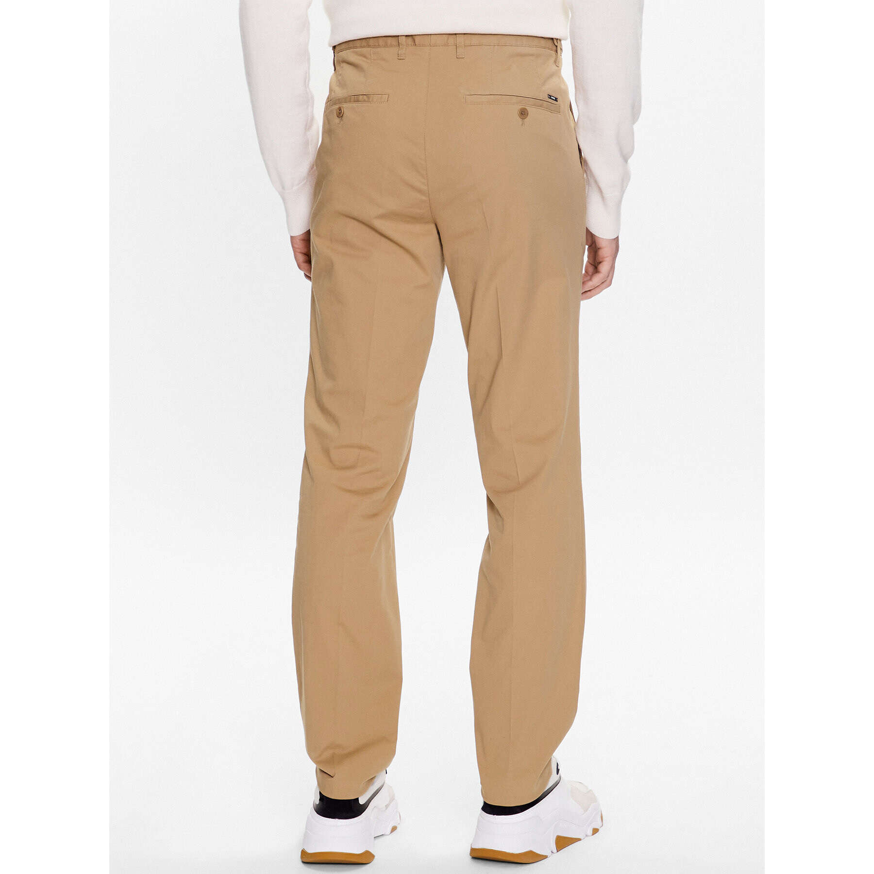 Boss Hlače iz tkanine Genius 50488493 Bež Slim Fit - Pepit.si