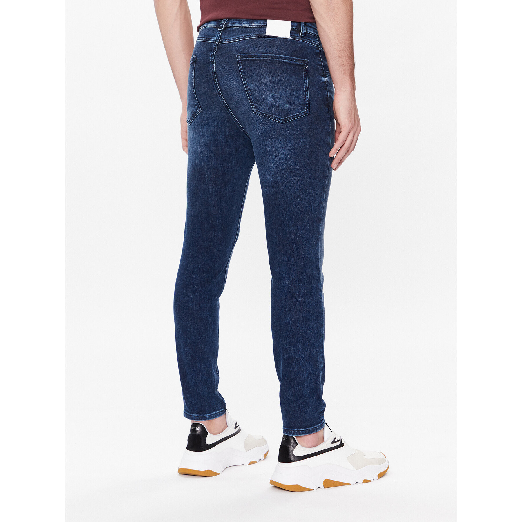 Boss Jeans hlače 50480770 Modra Skinny Fit - Pepit.si