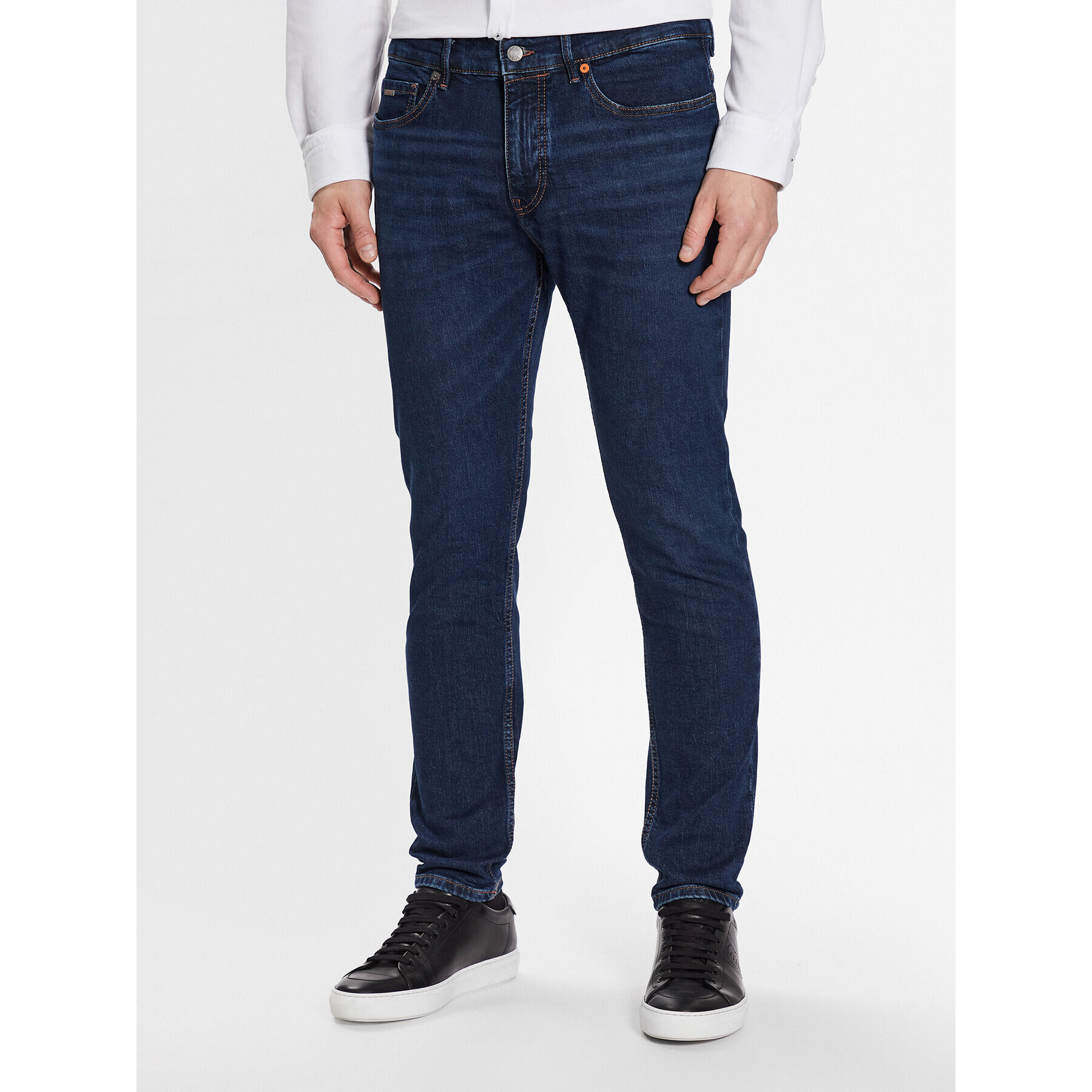 Boss Jeans hlače 50484229 Modra Slim Fit - Pepit.si