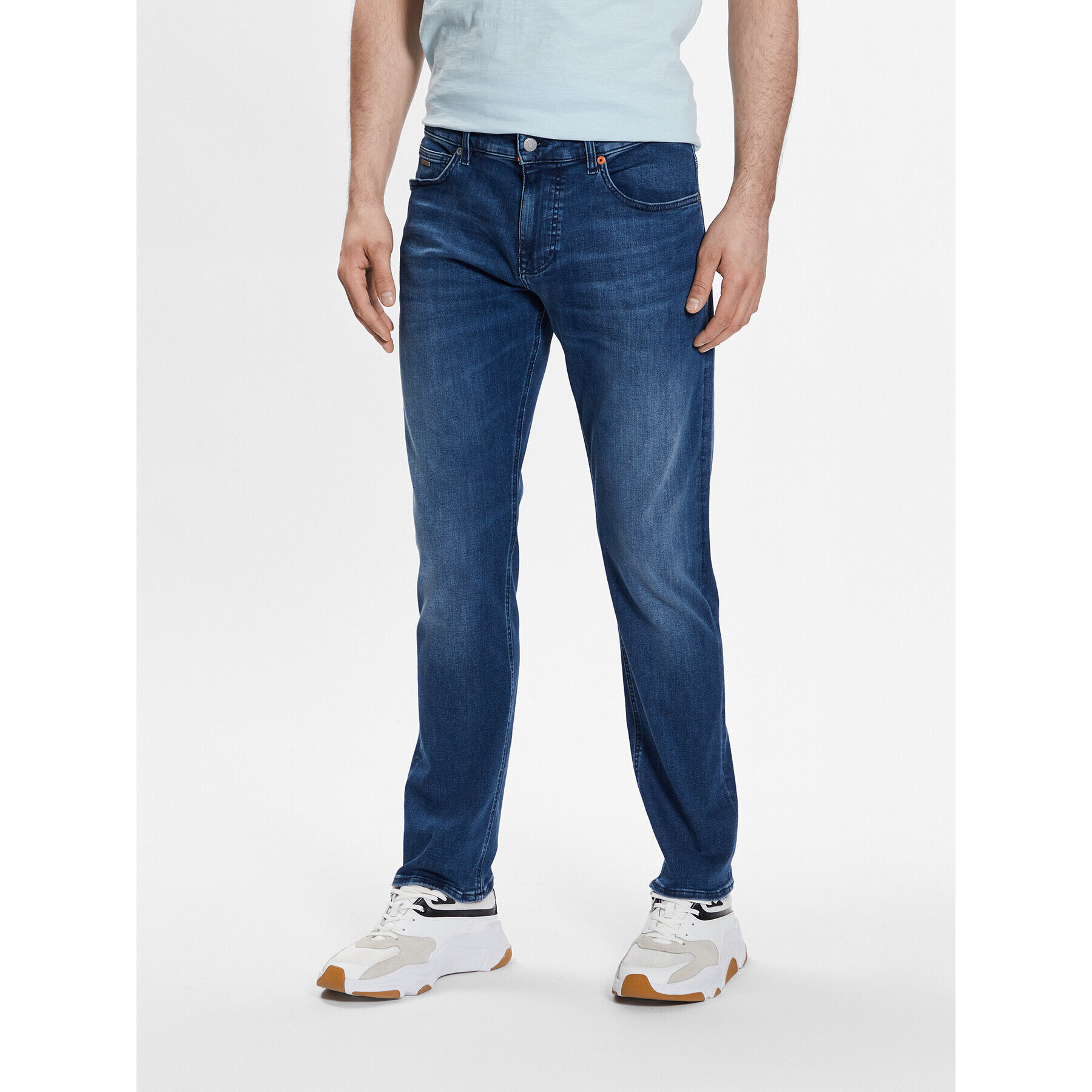 Boss Jeans hlače 50484271 Modra Slim Fit - Pepit.si