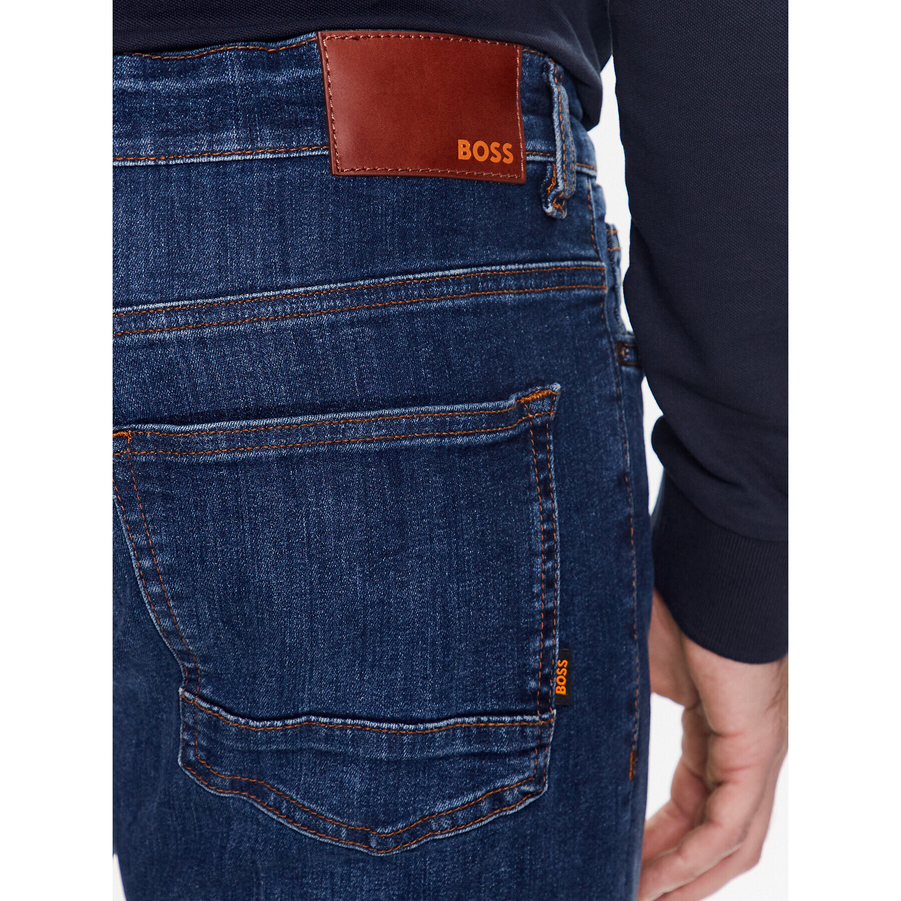 Boss Jeans hlače 50488387 Modra Slim Fit - Pepit.si