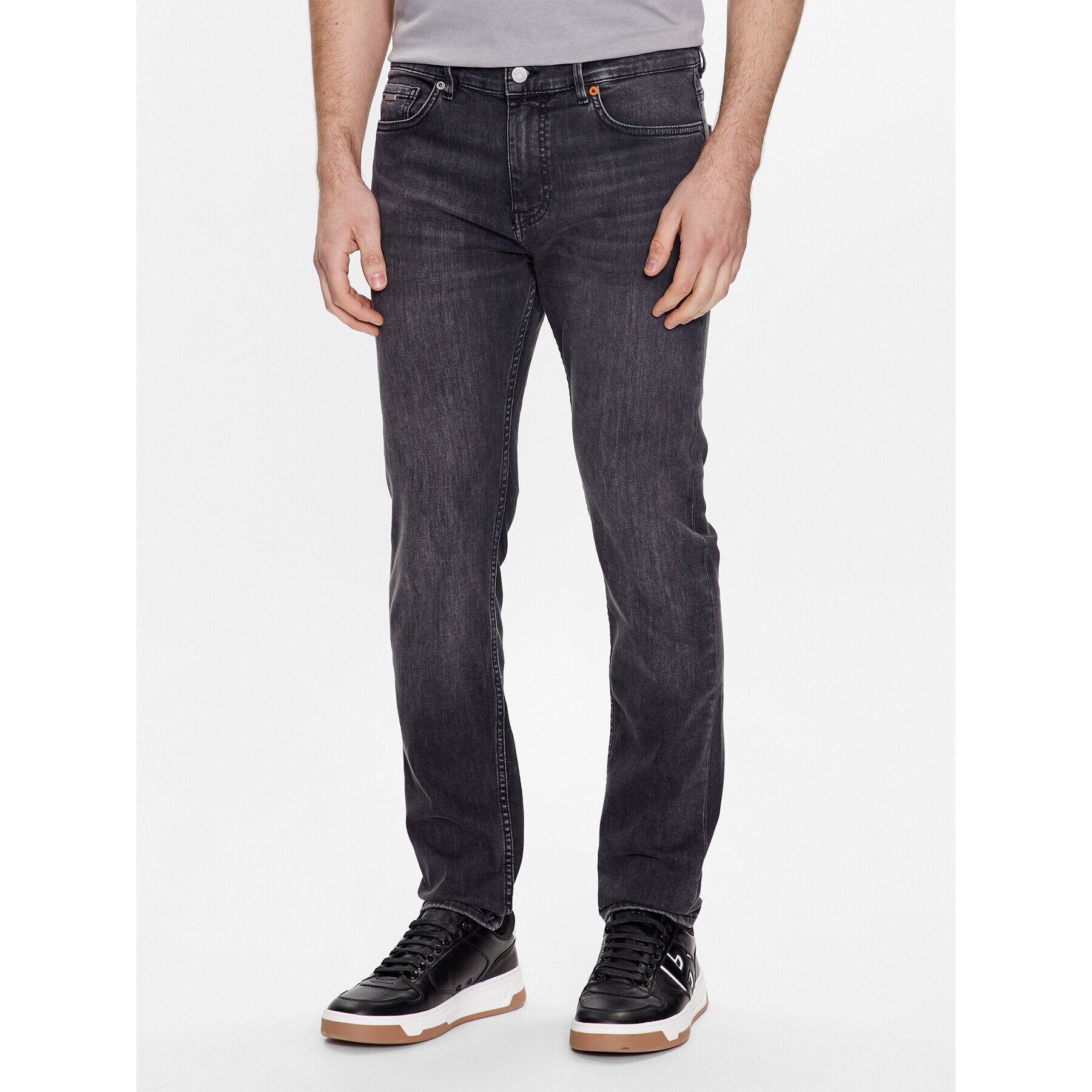 Boss Jeans hlače 50488431 Siva Slim Fit - Pepit.si