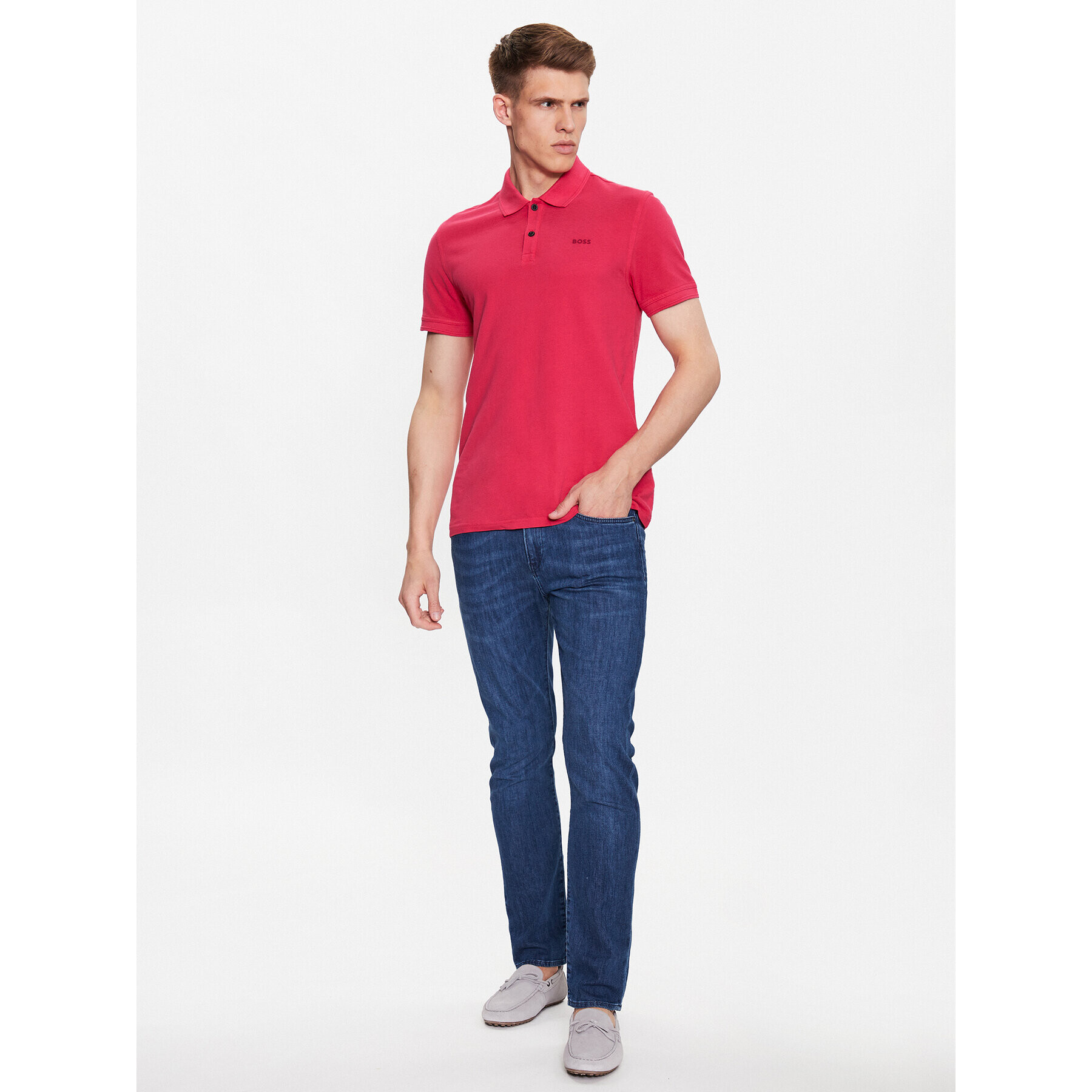 Boss Jeans hlače Delaware3-1 50488485 Mornarsko modra Slim Fit - Pepit.si