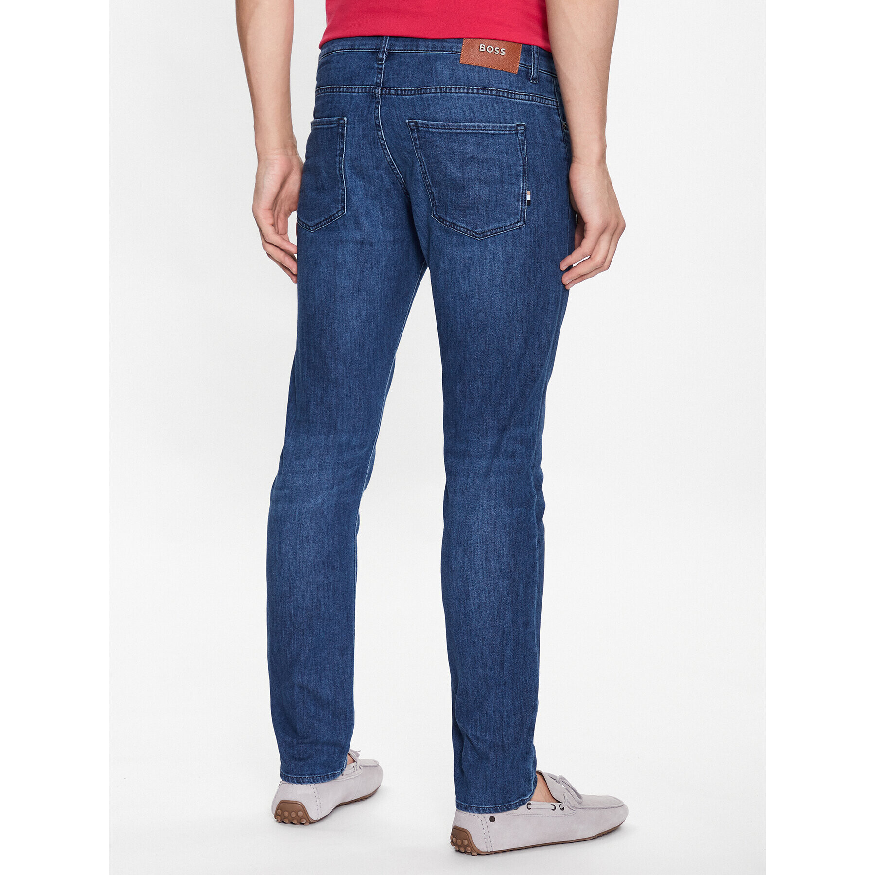 Boss Jeans hlače Delaware3-1 50488485 Mornarsko modra Slim Fit - Pepit.si