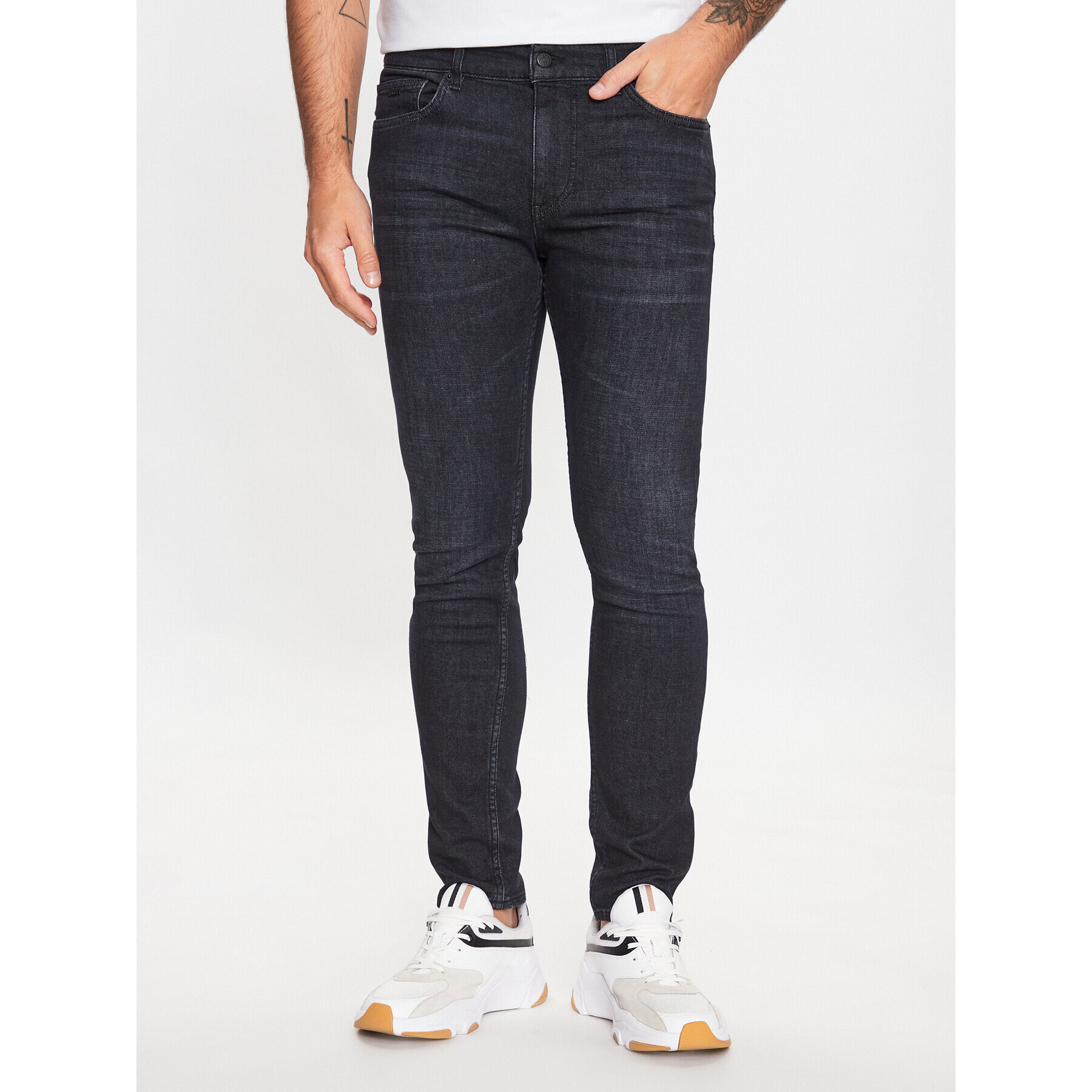 Boss Jeans hlače 50490099 Siva Slim Fit - Pepit.si