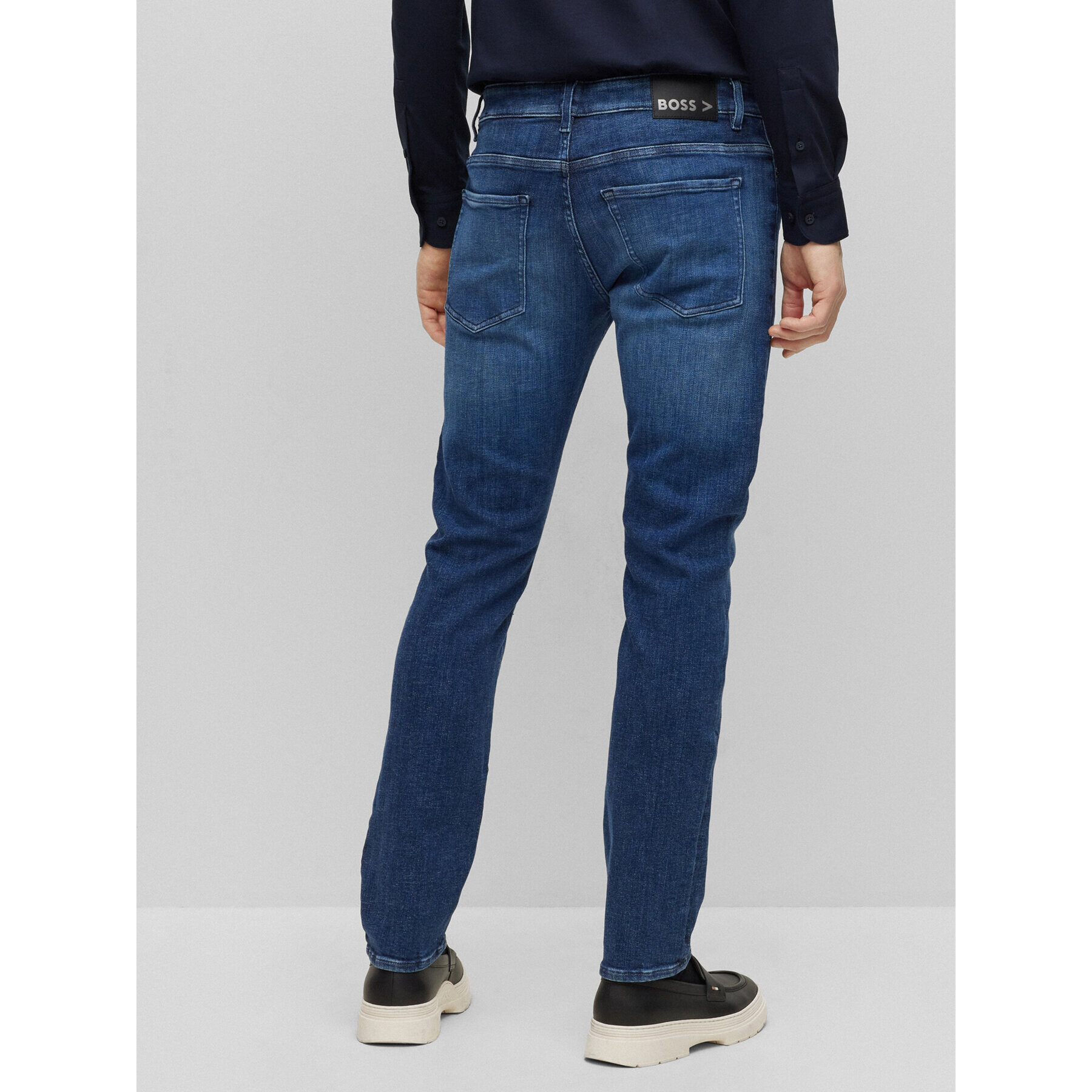 Boss Jeans hlače 50490518 Modra Slim Fit - Pepit.si