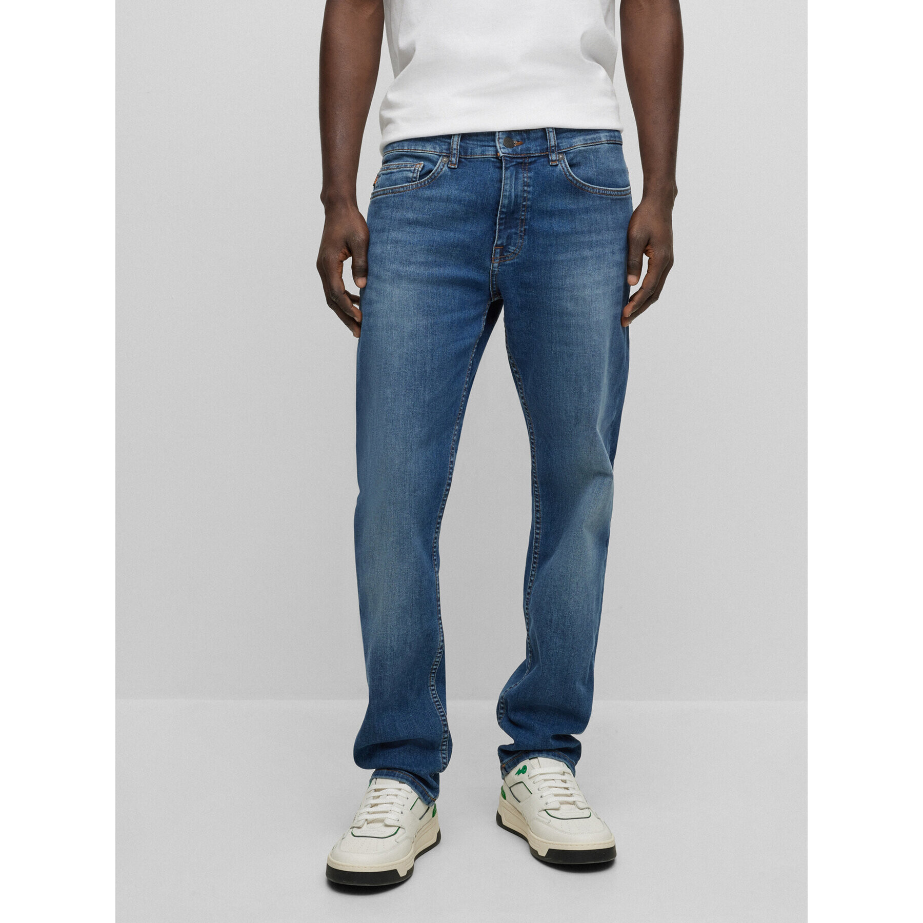 Boss Jeans hlače 50495953 Modra Slim Fit - Pepit.si