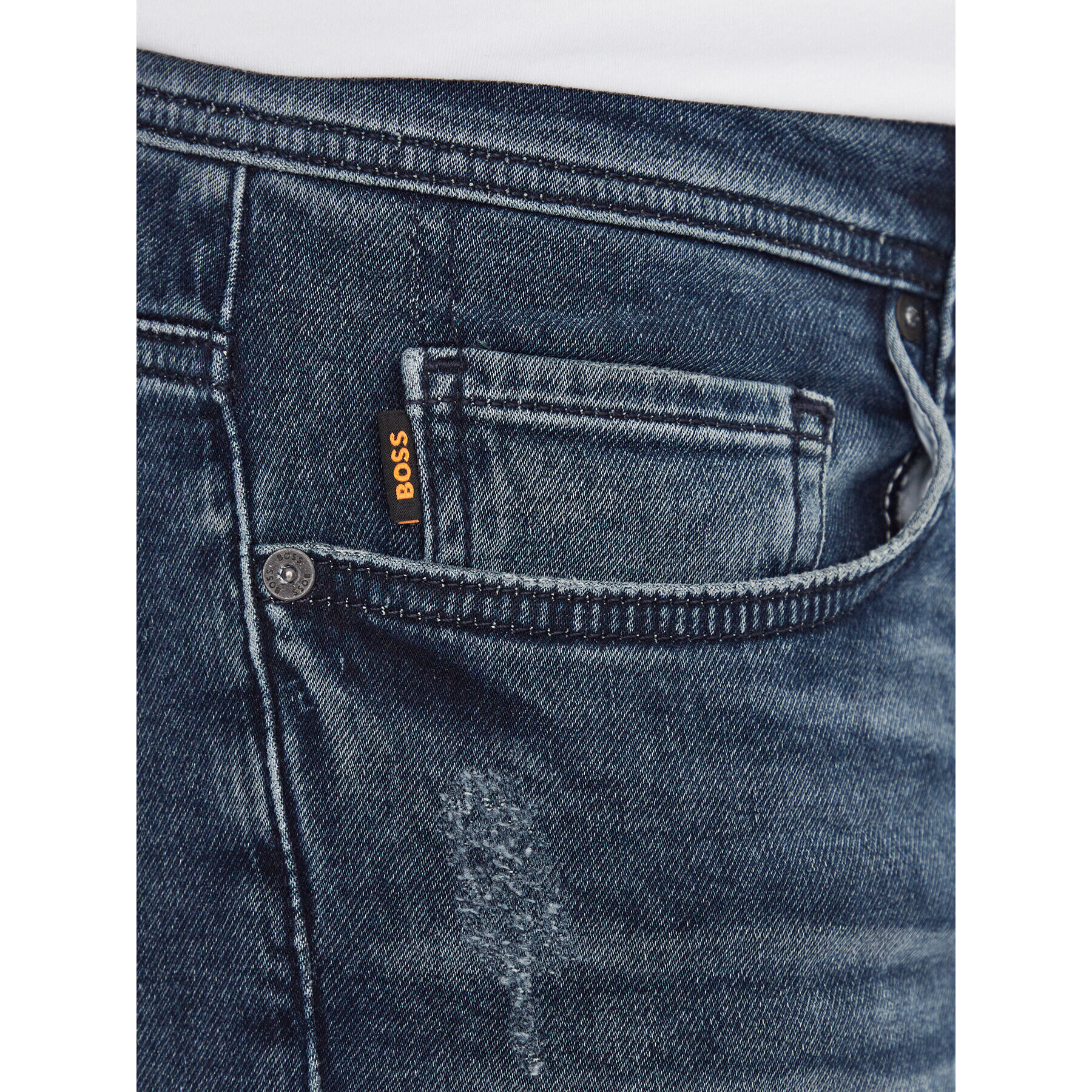 Boss Jeans hlače 50495962 Modra Tapered Fit - Pepit.si