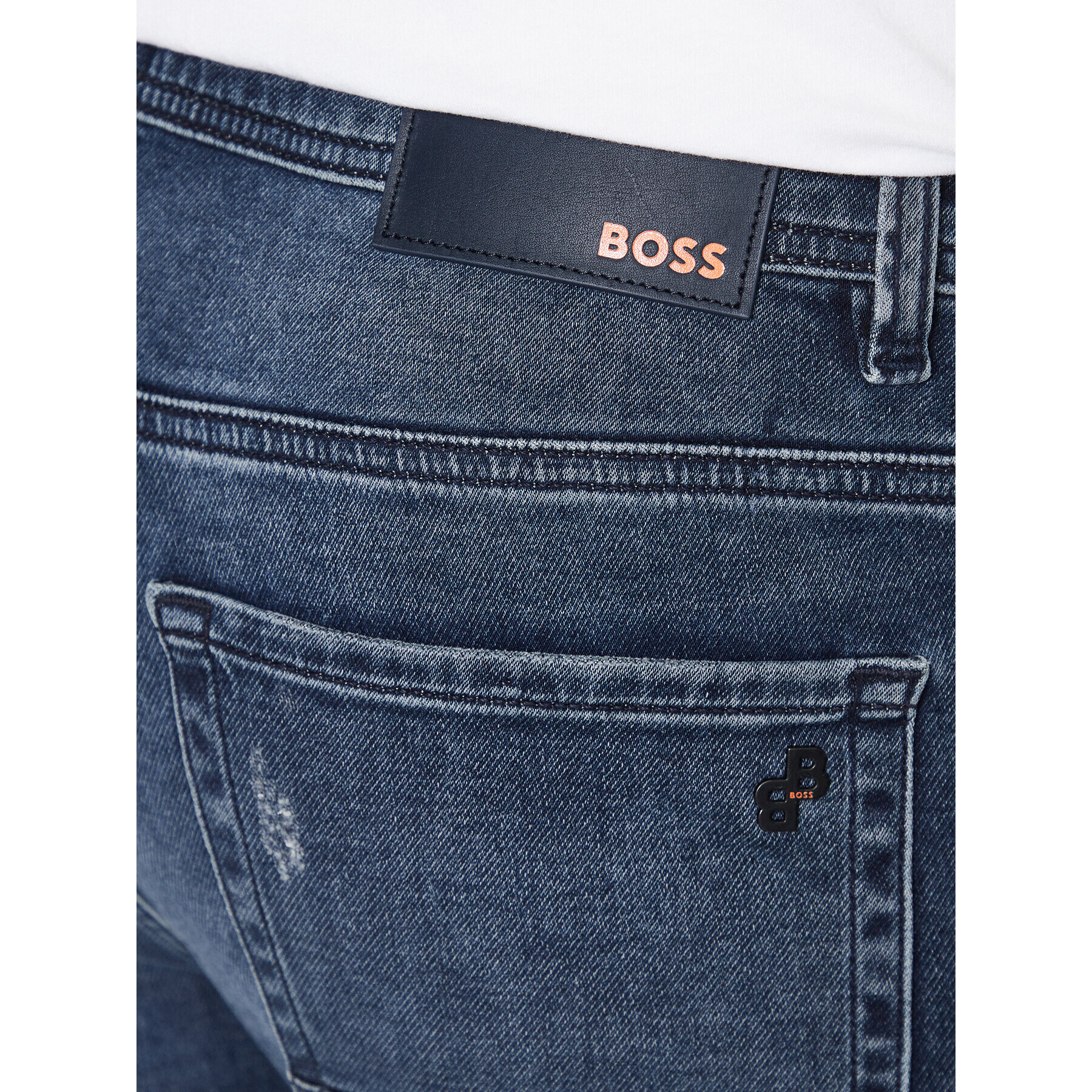 Boss Jeans hlače 50495962 Modra Tapered Fit - Pepit.si