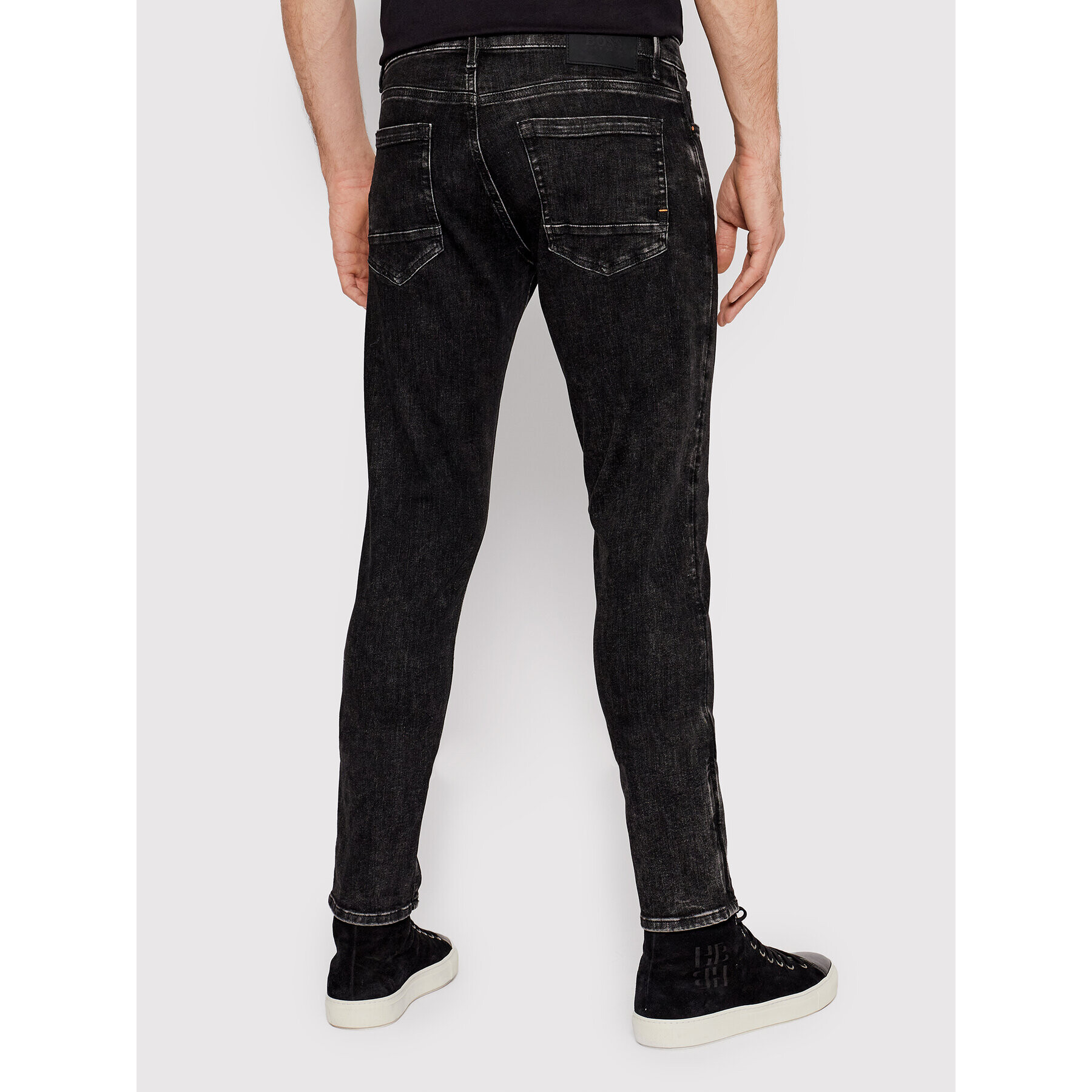 Boss Jeans hlače Charleston 50463419 Črna Extra Slim Fit - Pepit.si