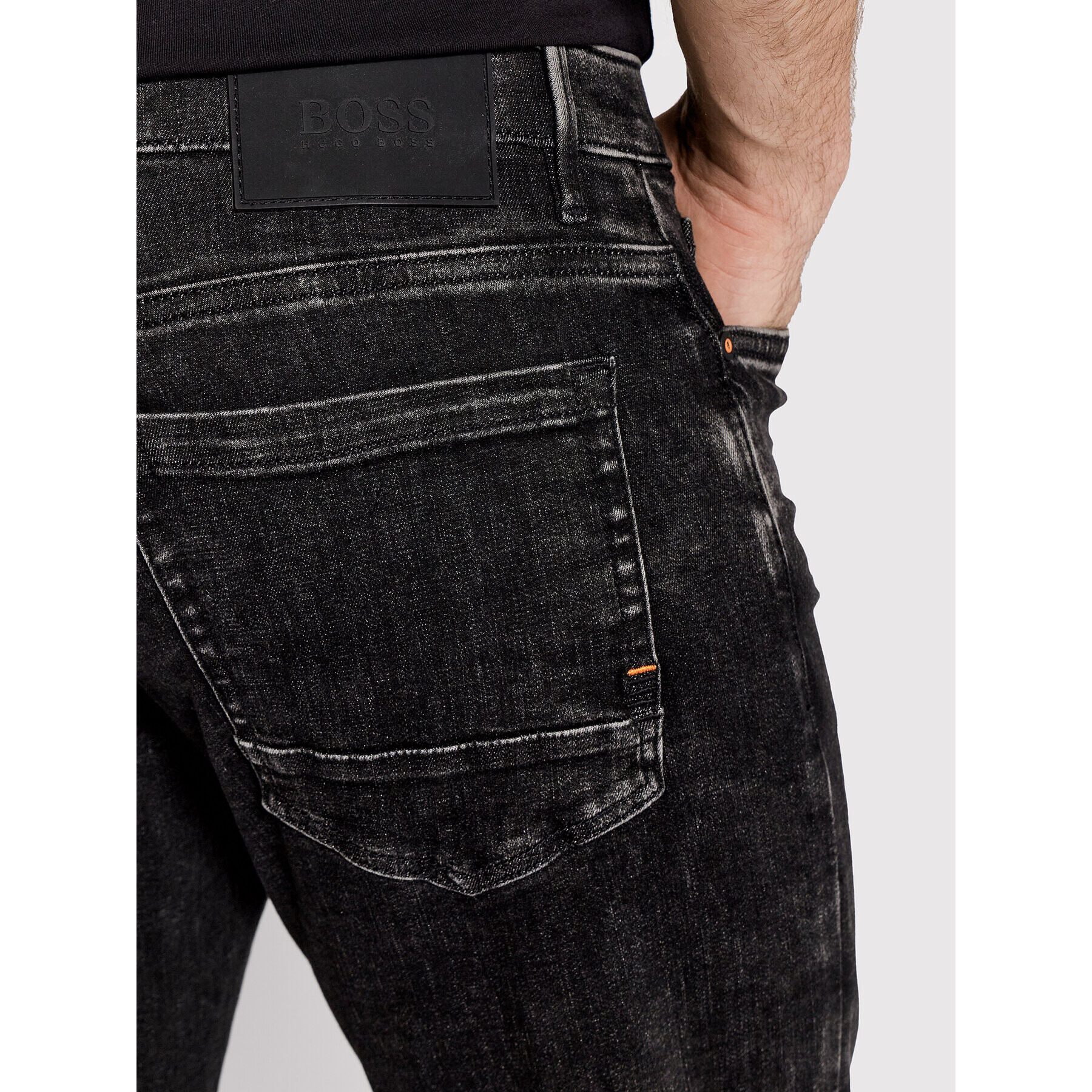 Boss Jeans hlače Charleston 50463419 Črna Extra Slim Fit - Pepit.si