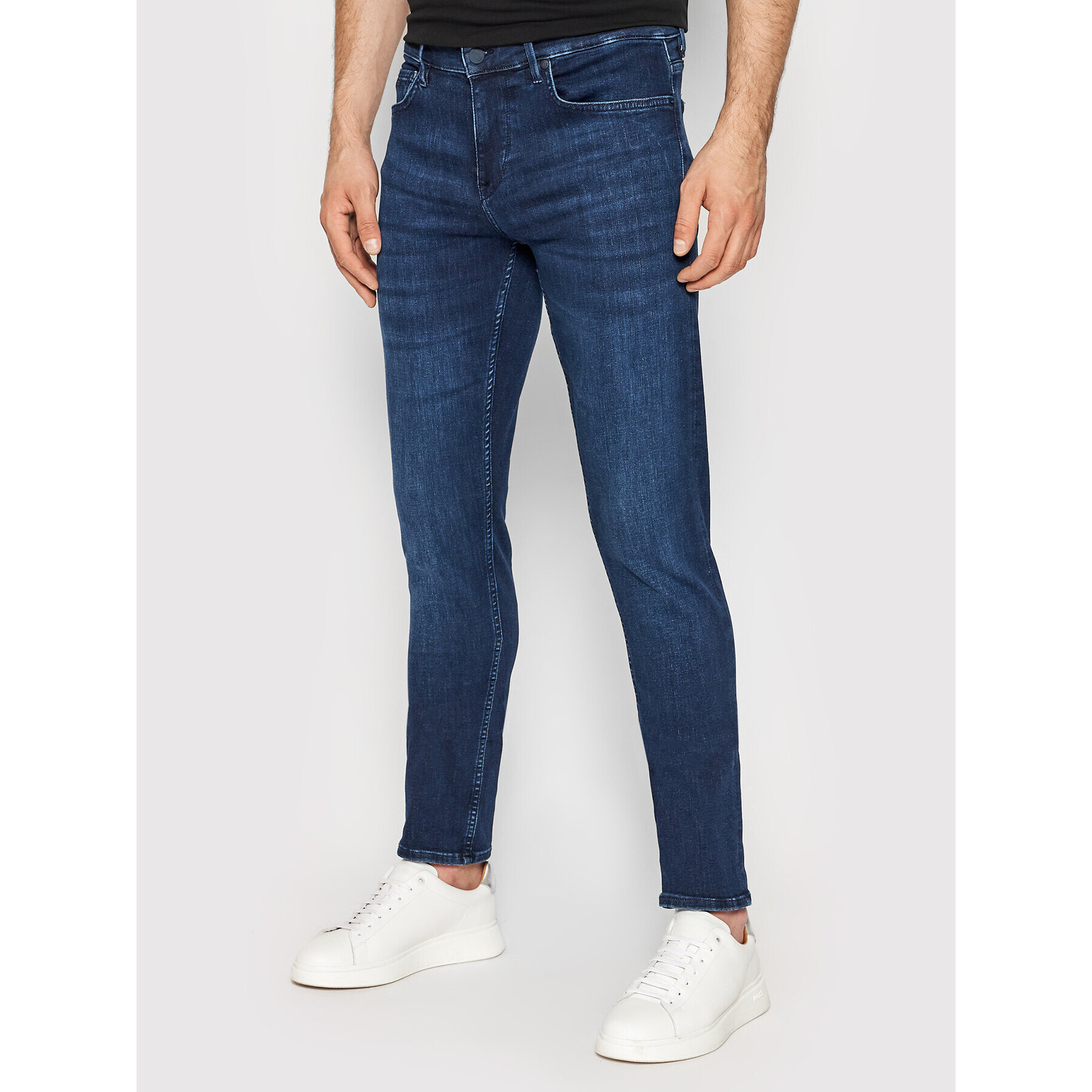 Boss Jeans hlače Charleston 50467651 Mornarsko modra Extra Slim Fit - Pepit.si