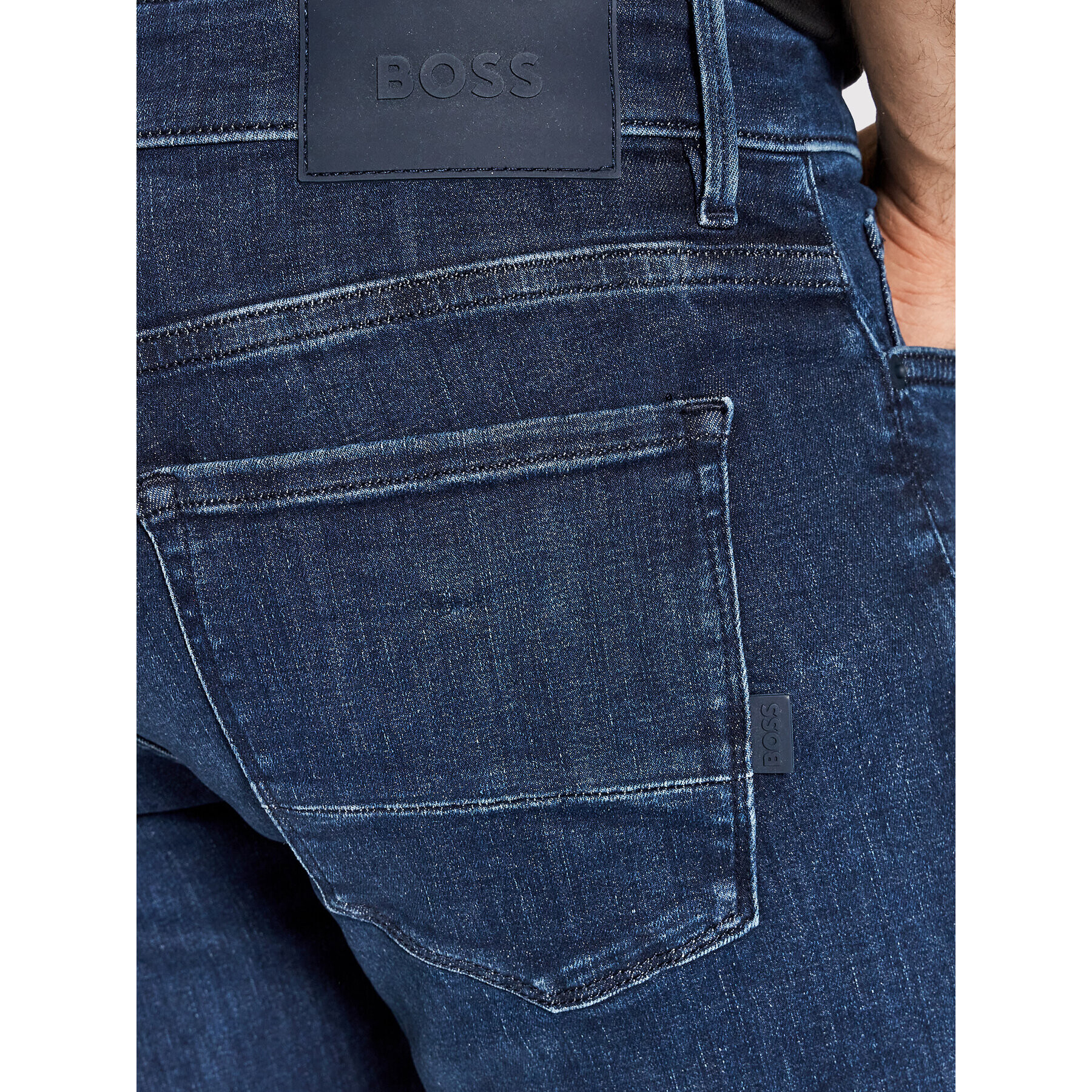 Boss Jeans hlače Charleston 50467651 Mornarsko modra Extra Slim Fit - Pepit.si