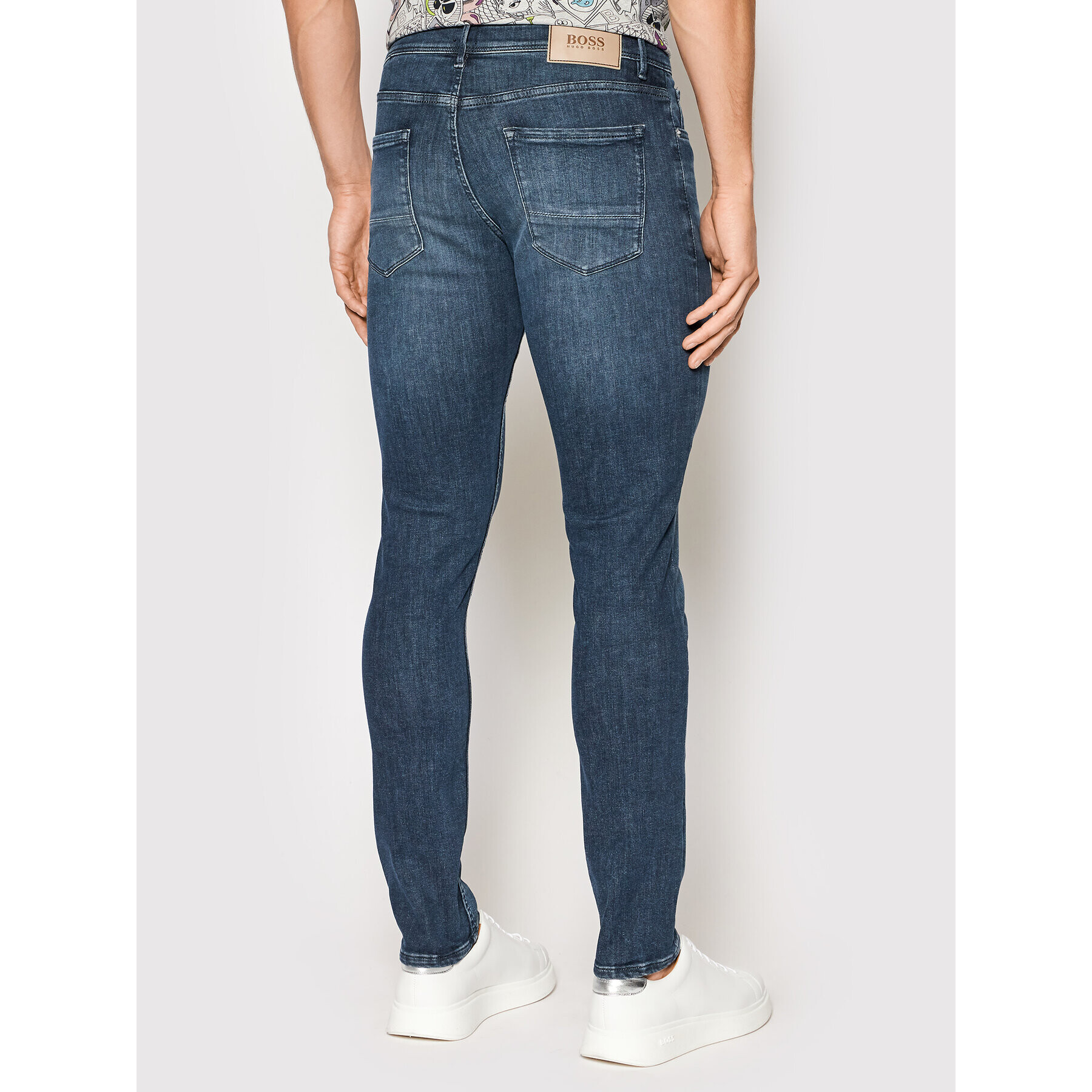 Boss Jeans hlače Charleston4 50463085 Mornarsko modra Extra Slim Fit - Pepit.si