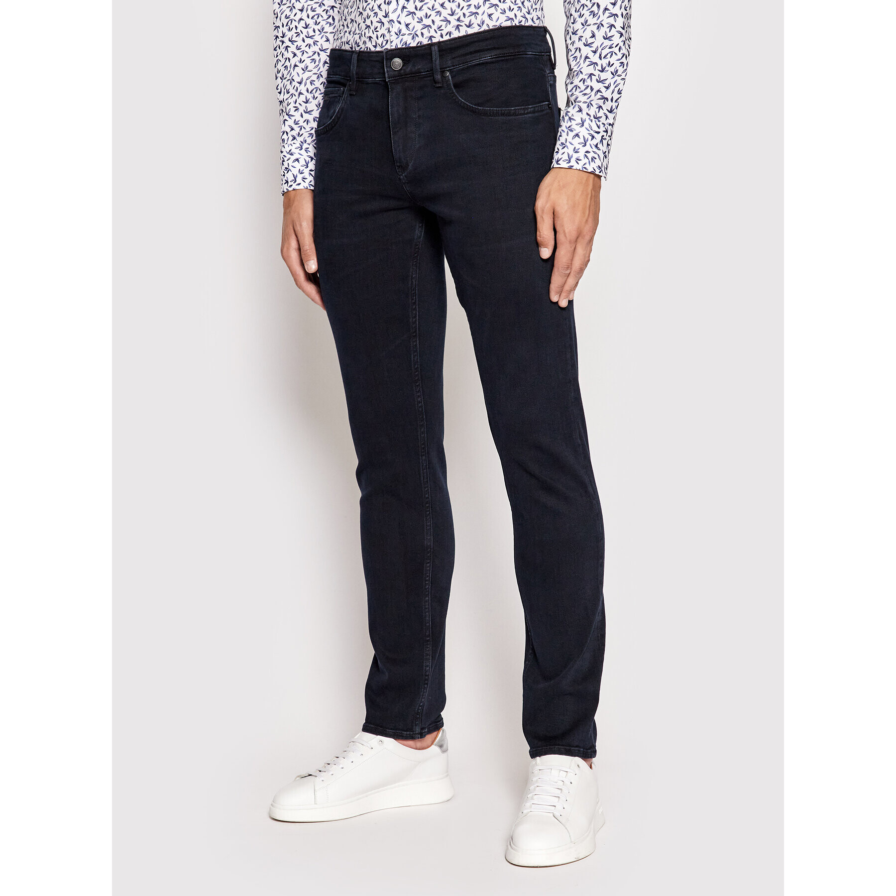 Boss Jeans hlače Charleston4 50473012 Mornarsko modra Extra Slim Fit - Pepit.si