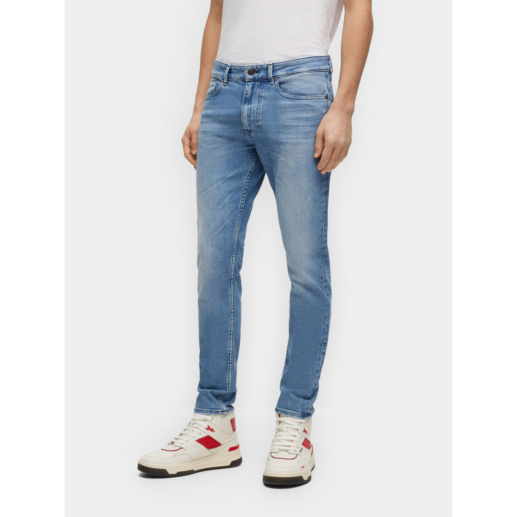 Boss Jeans hlače Delano BC-C 50495943 Modra Slim Fit - Pepit.si