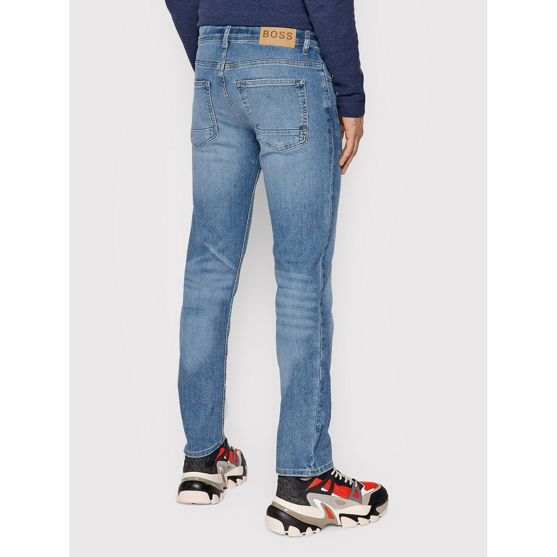 Boss Jeans hlače Delaware 50449255 Modra Slim Fit - Pepit.si