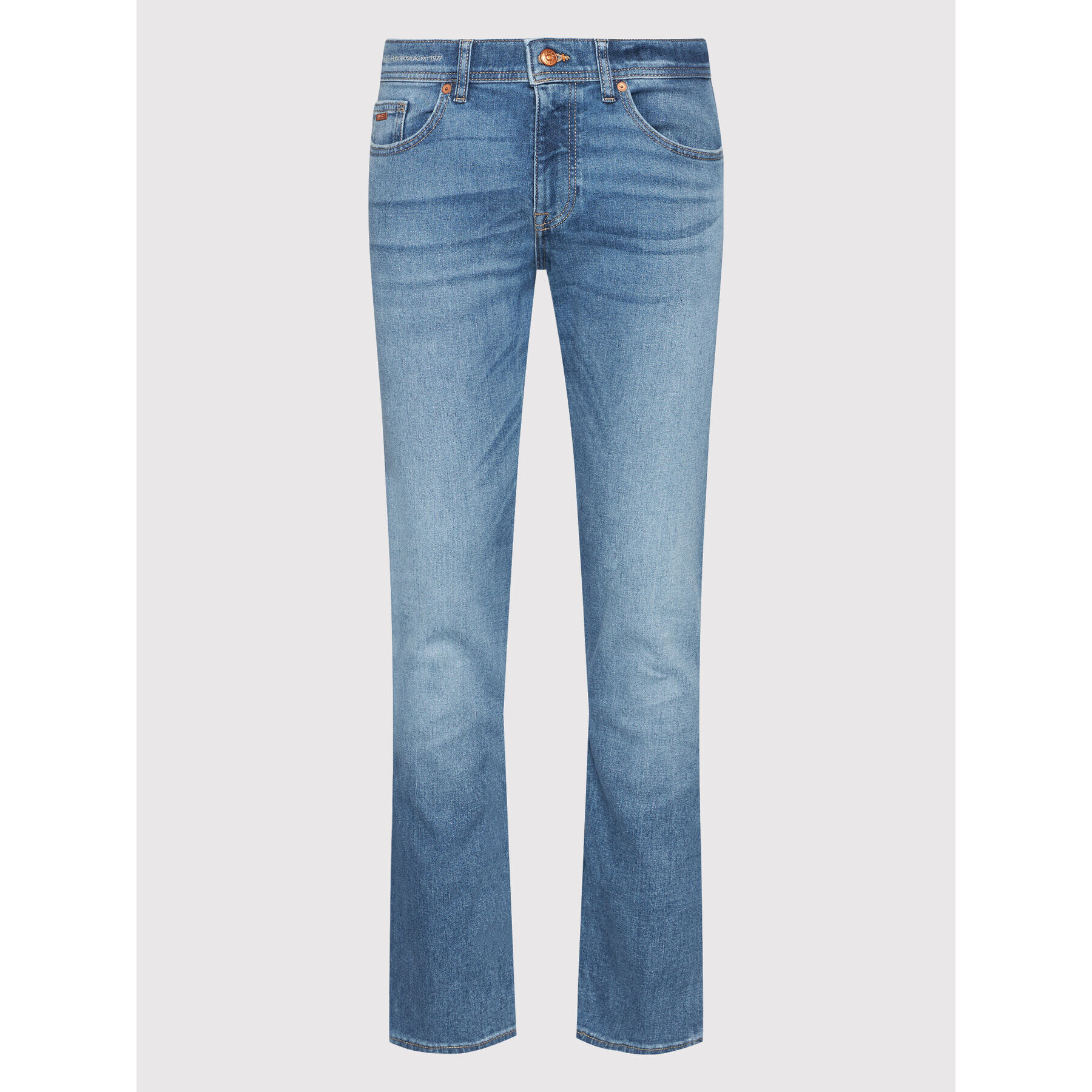 Boss Jeans hlače Delaware 50449255 Modra Slim Fit - Pepit.si