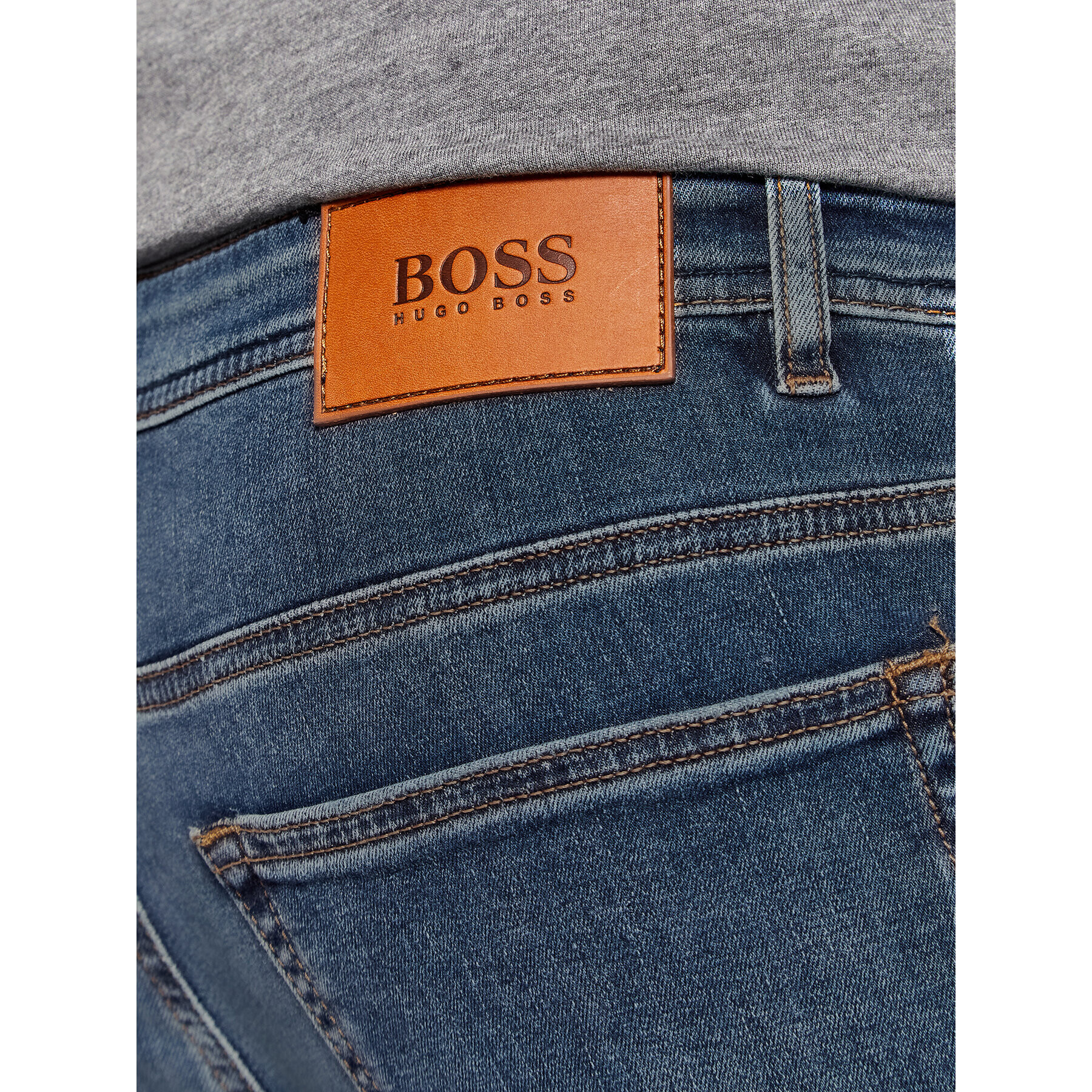 Boss Jeans hlače Delaware 50457248 Mornarsko modra Slim Fit - Pepit.si